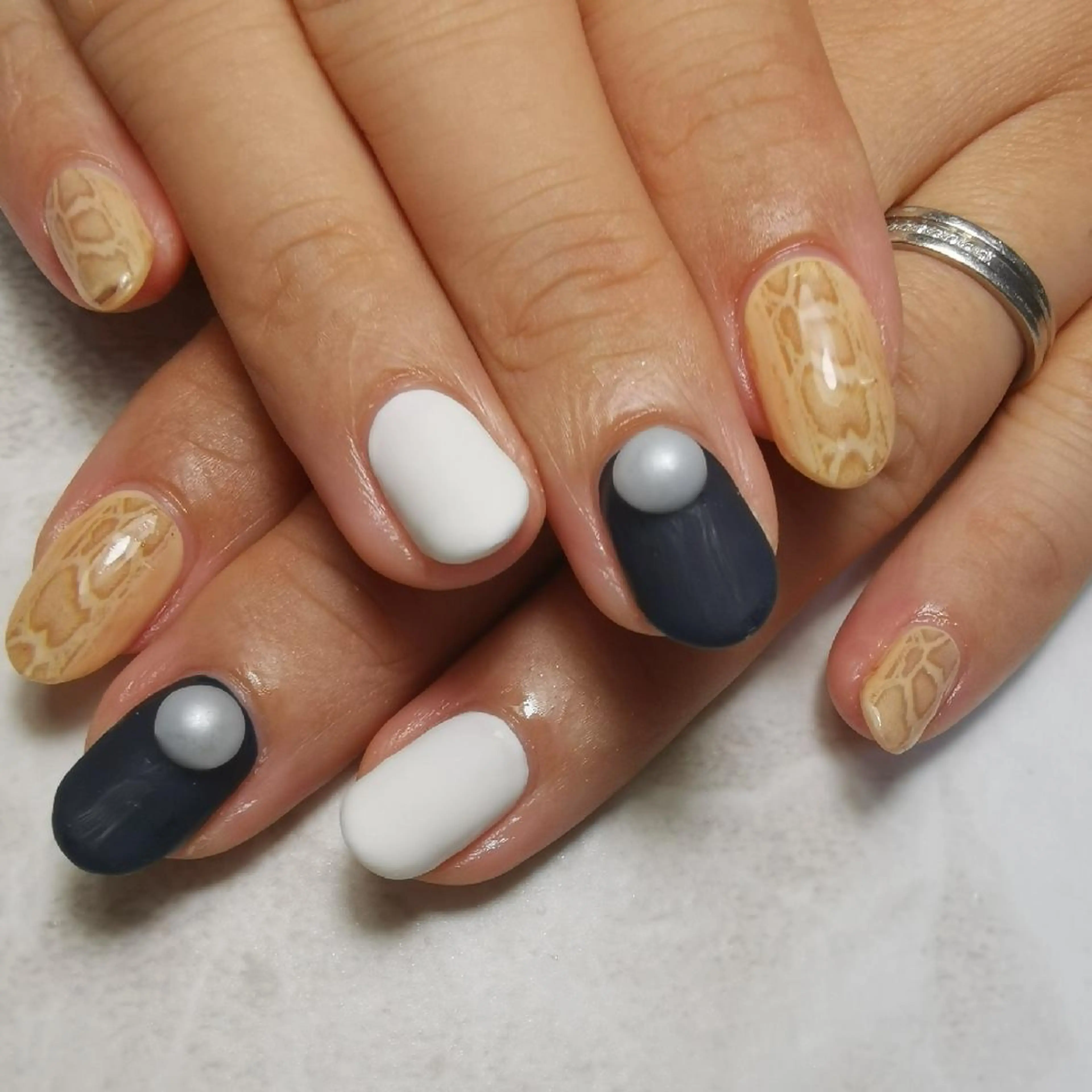 ネイル マットネイル ハンドネイル reve あやののネイルデザイン