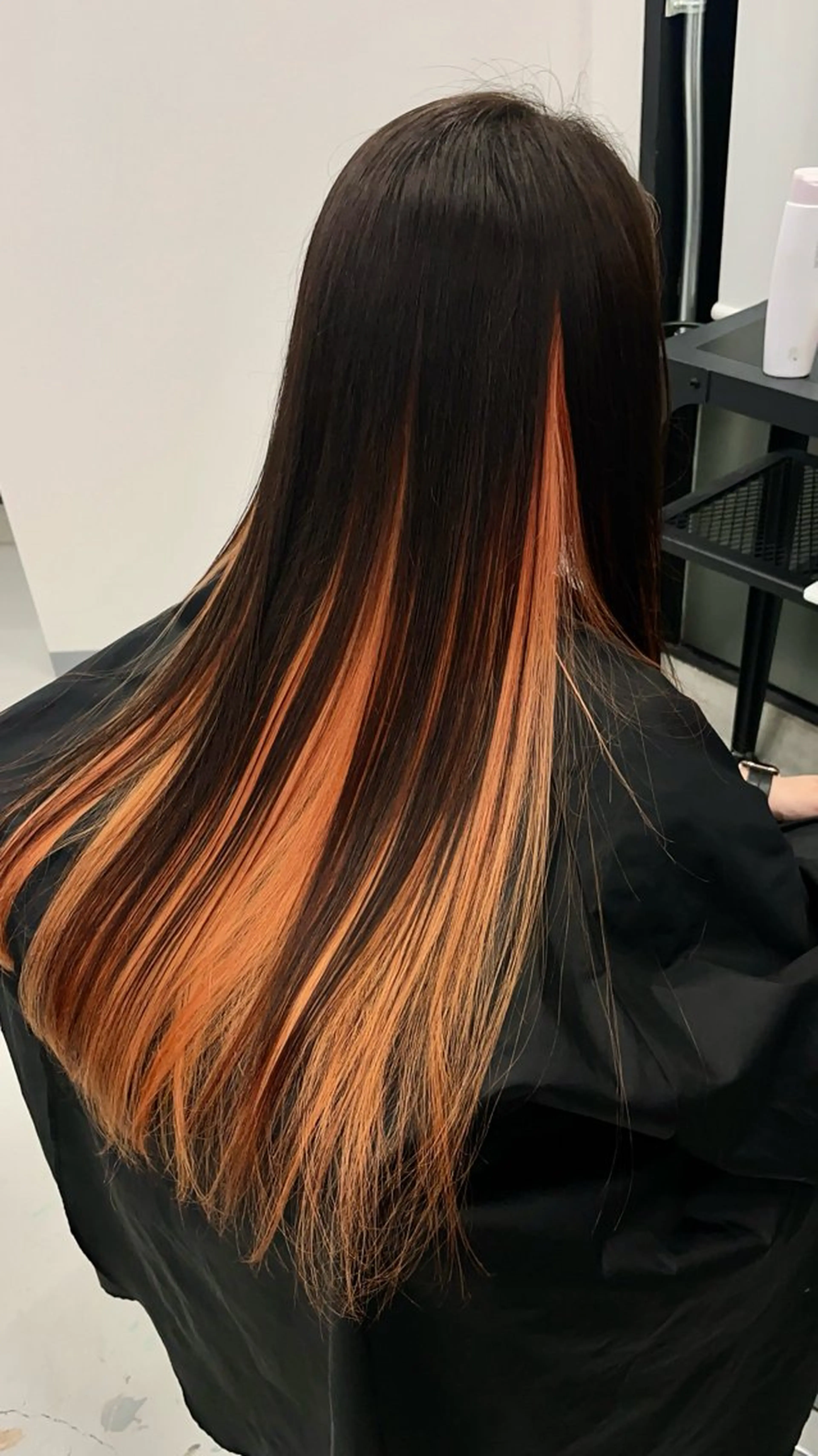 ロング カラー オレンジ 宍戸 秀斗のヘアスタイル