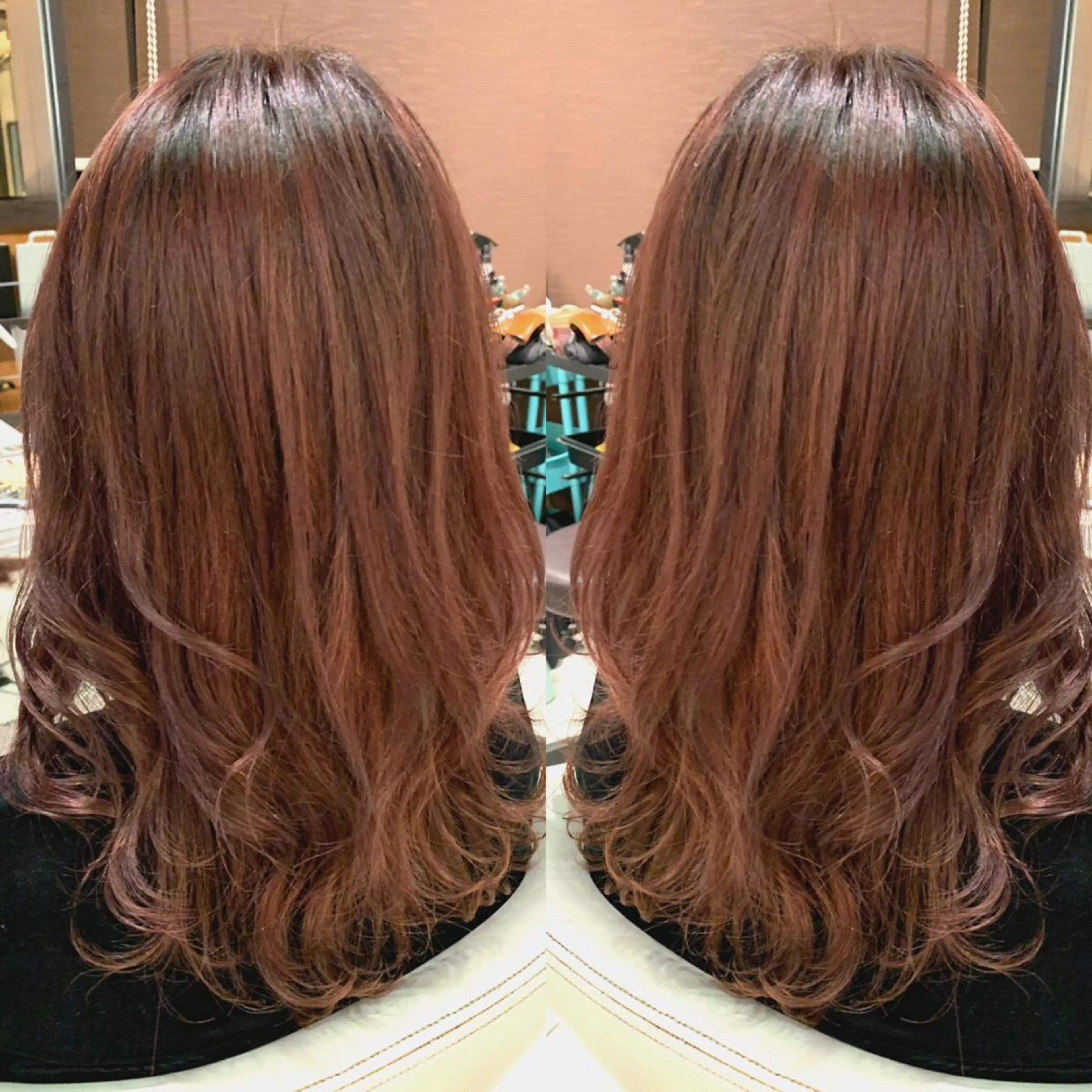 ミディアム カラー ヘアアレンジ ブラウンカラー Merci メルシー 福岡、今泉のヘアスタイル