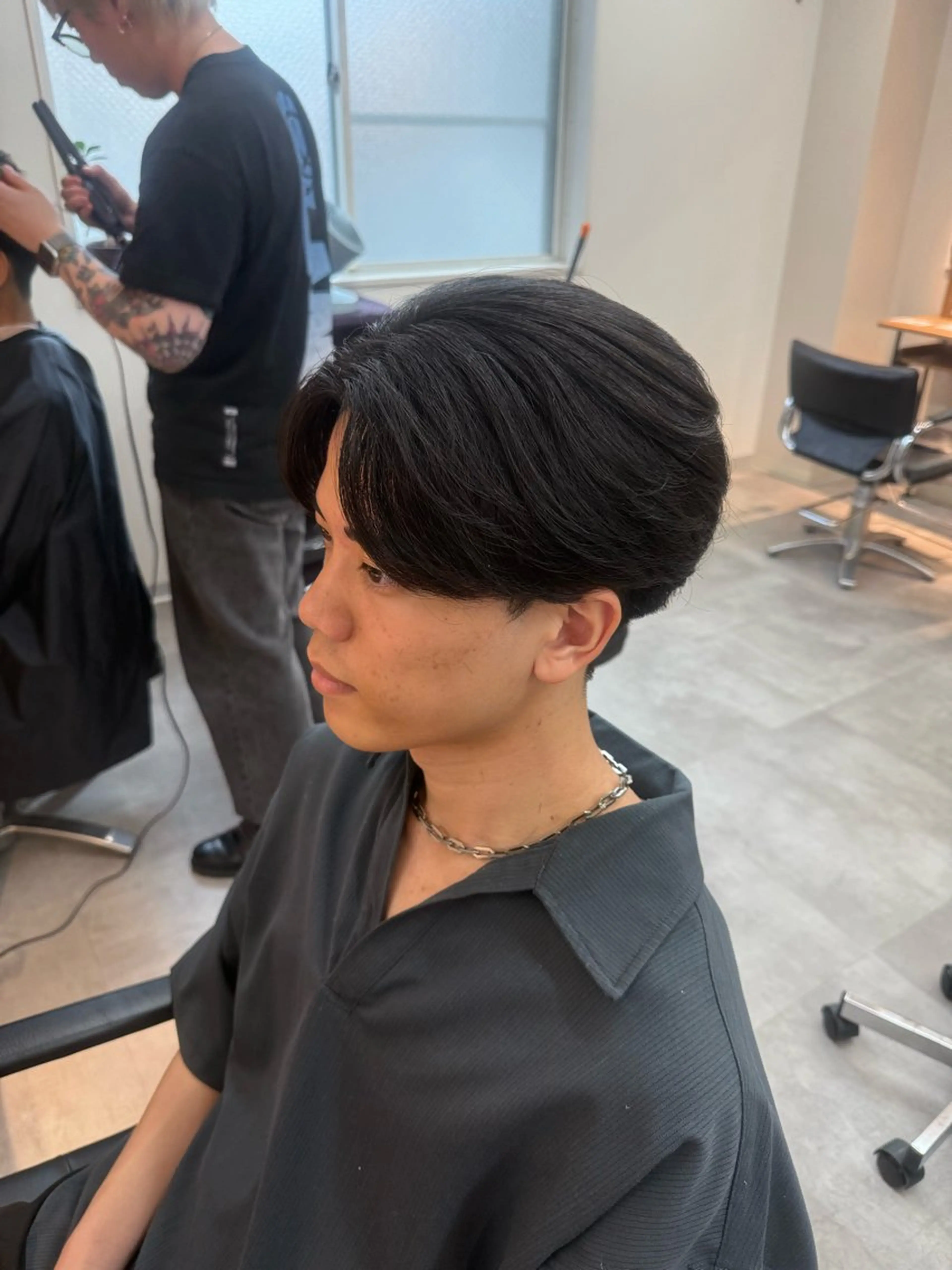 メンズ フェザーパーマ メンズ韓国風 メンズパーマ 刈り上げ カット 縮毛矯正 垢抜けへの近道✂️ メンズ縮毛矯正/齊藤のヘアスタイル