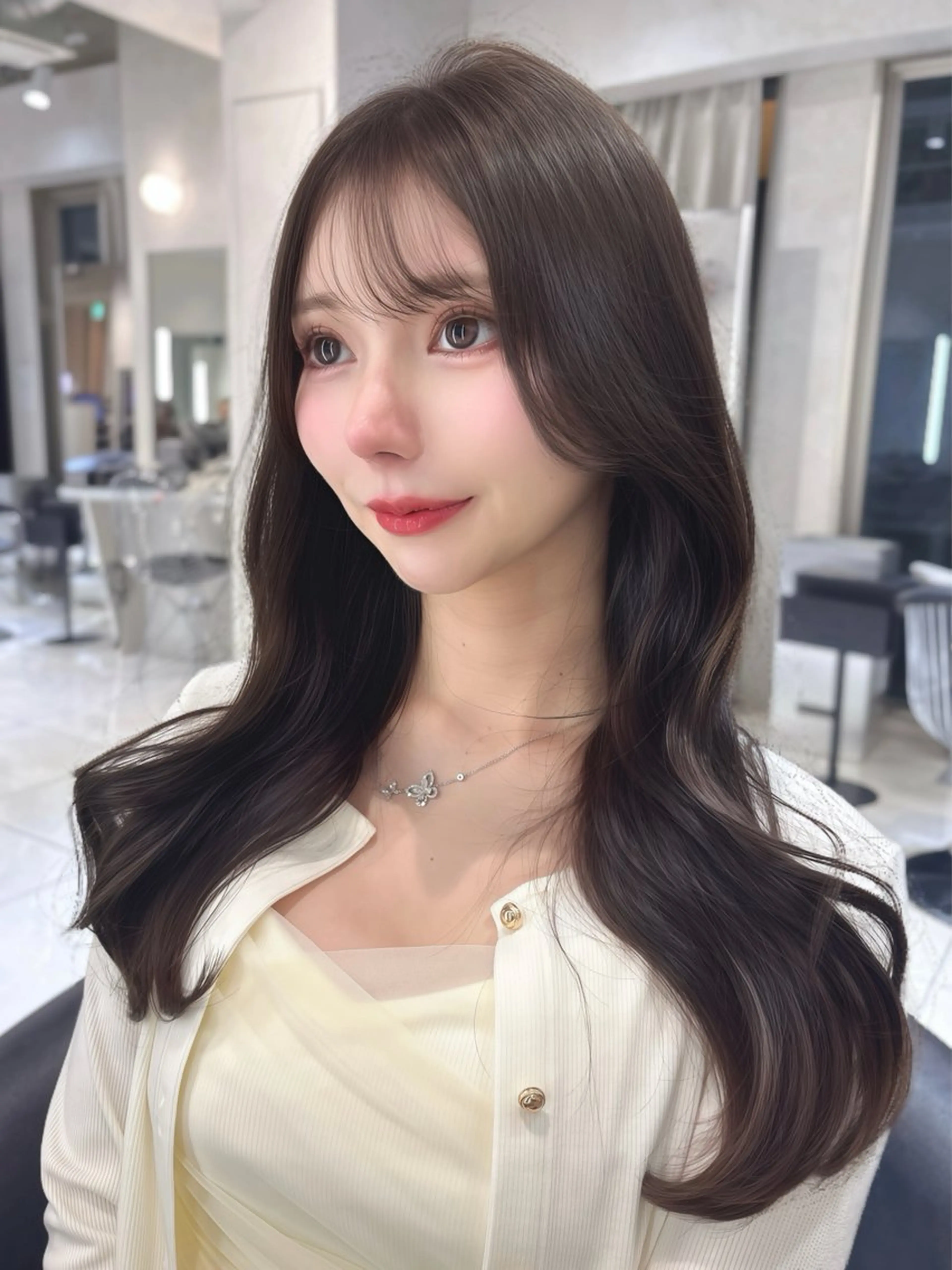 ロング 韓国レイヤー×髪質 改善︎💕︎あかねのヘアスタイル