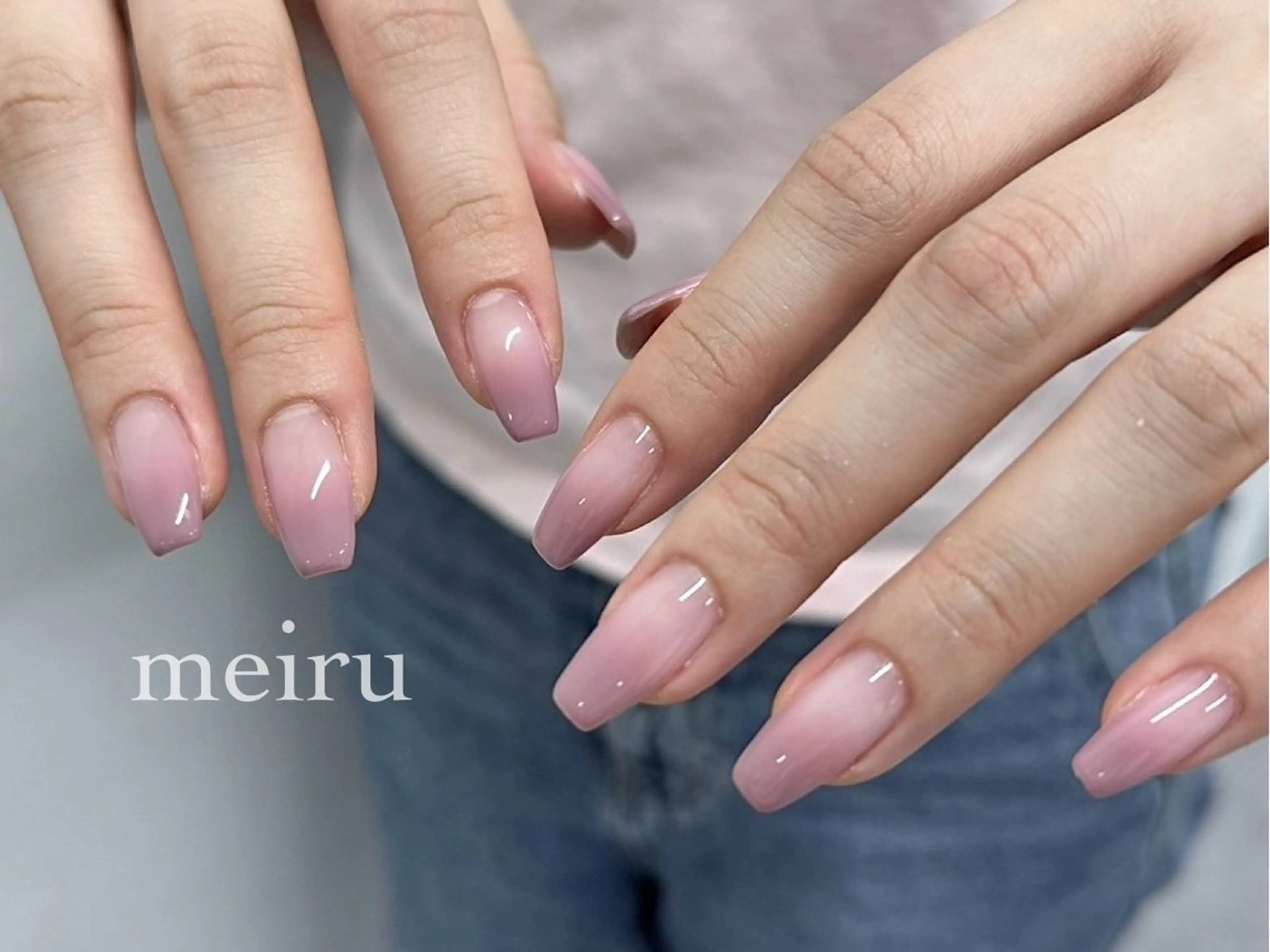 ネイル カジュアル グラデーション パープル 🤍meiru 🤍ネイリストのネイルデザイン