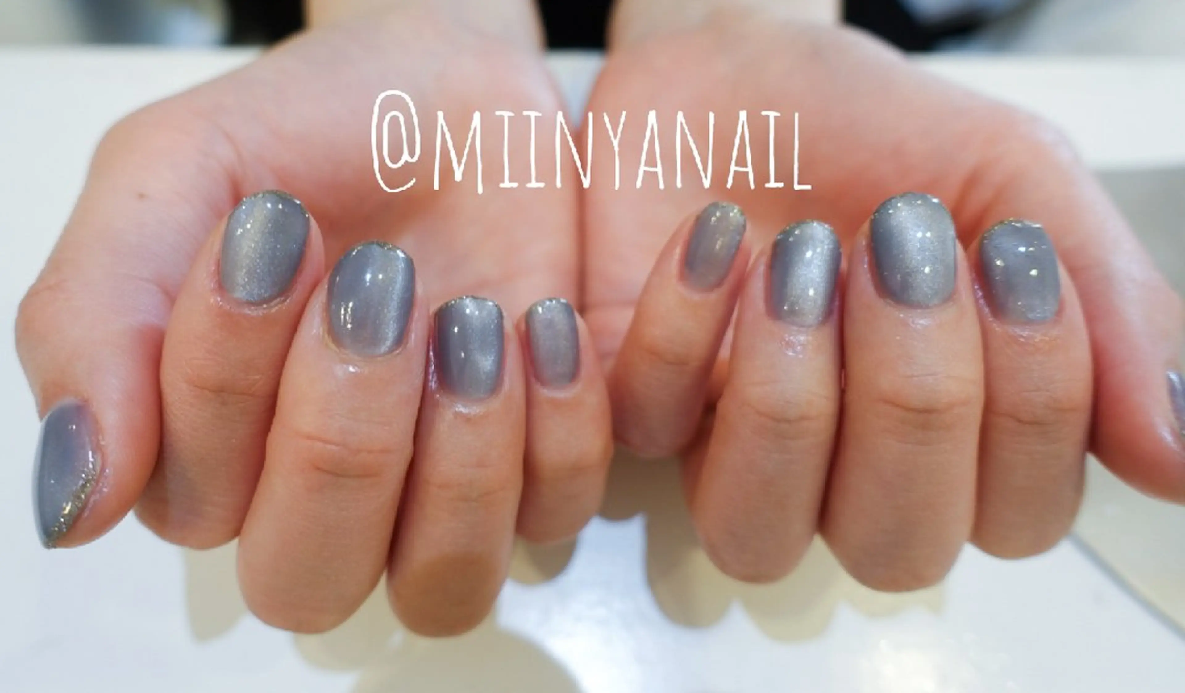 ネイル マグネットネイル ワンカラーネイル ハンドネイル miinyanail ミーニャネイルのネイルデザイン