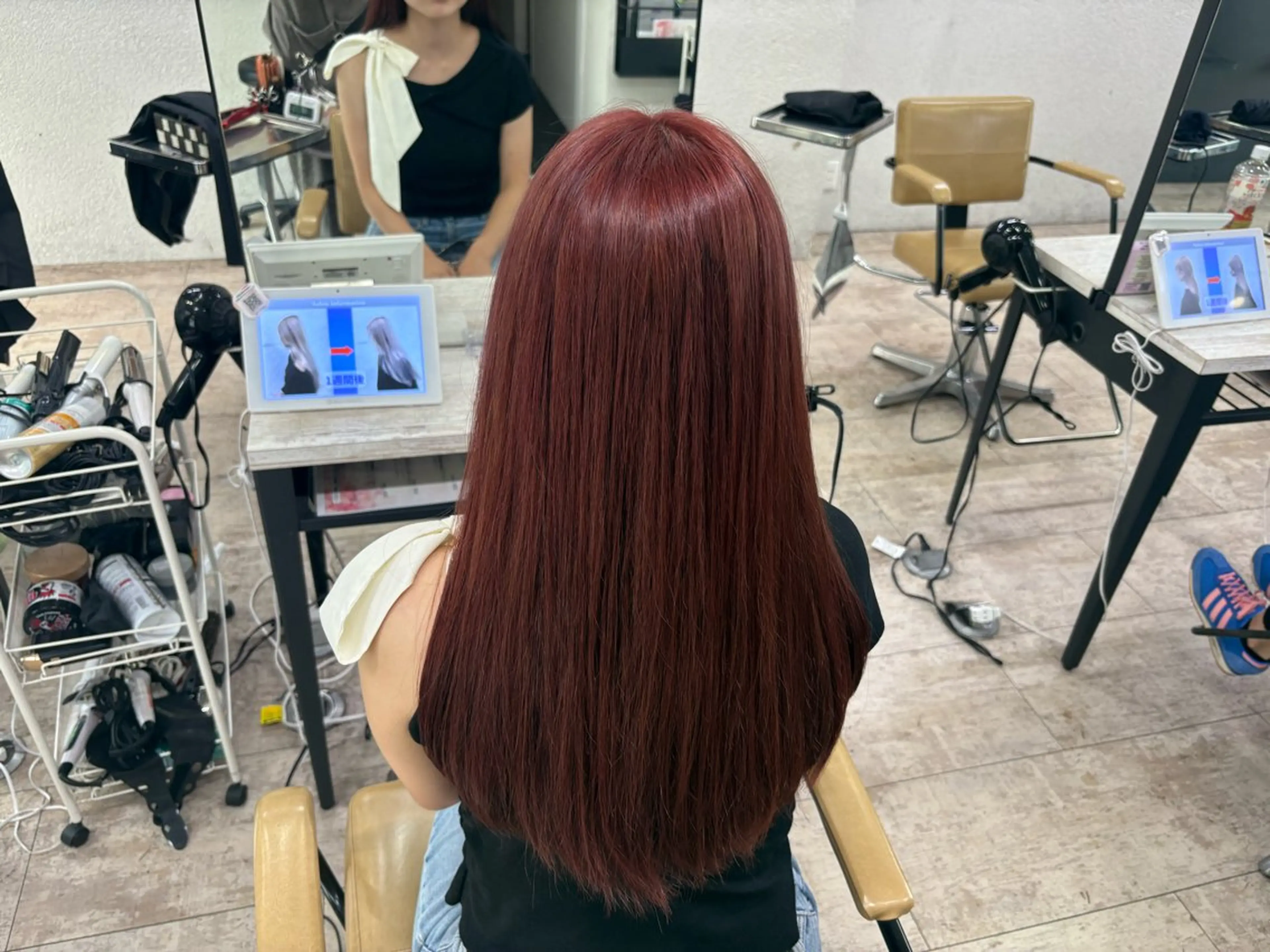 🦋ダブルカラー+トリートメント🦋(ケアブリーチ＆ケアカラー(イルミナカラー付き))の写真