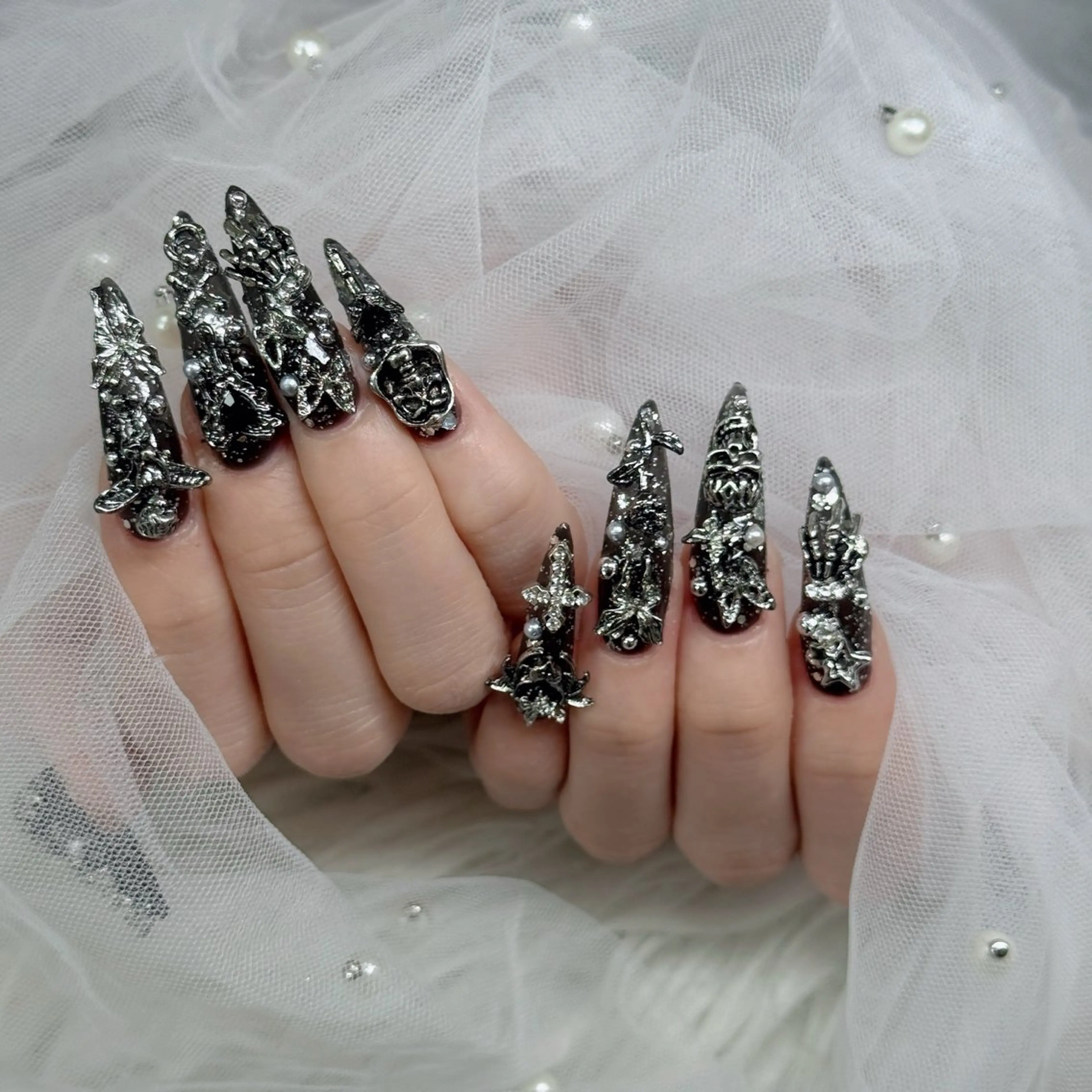 ネイル フットネイル フレンチネイル グラデーション 韓国ネイル ロングネイル ハンドネイル Hani Nail Salonのネイルデザイン