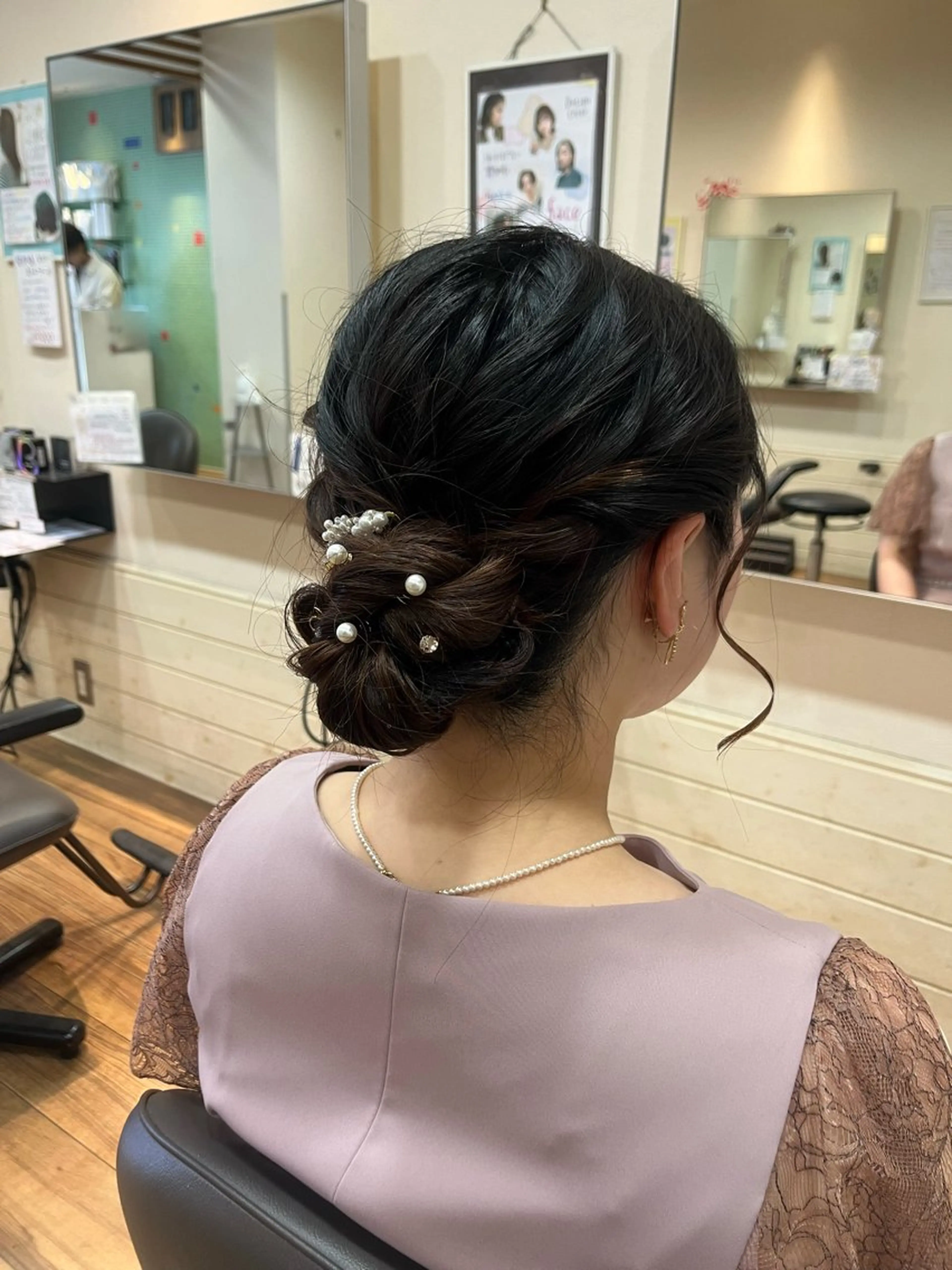 セミロング ヘアアレンジ ヘアセット okuda yuukiのヘアスタイル