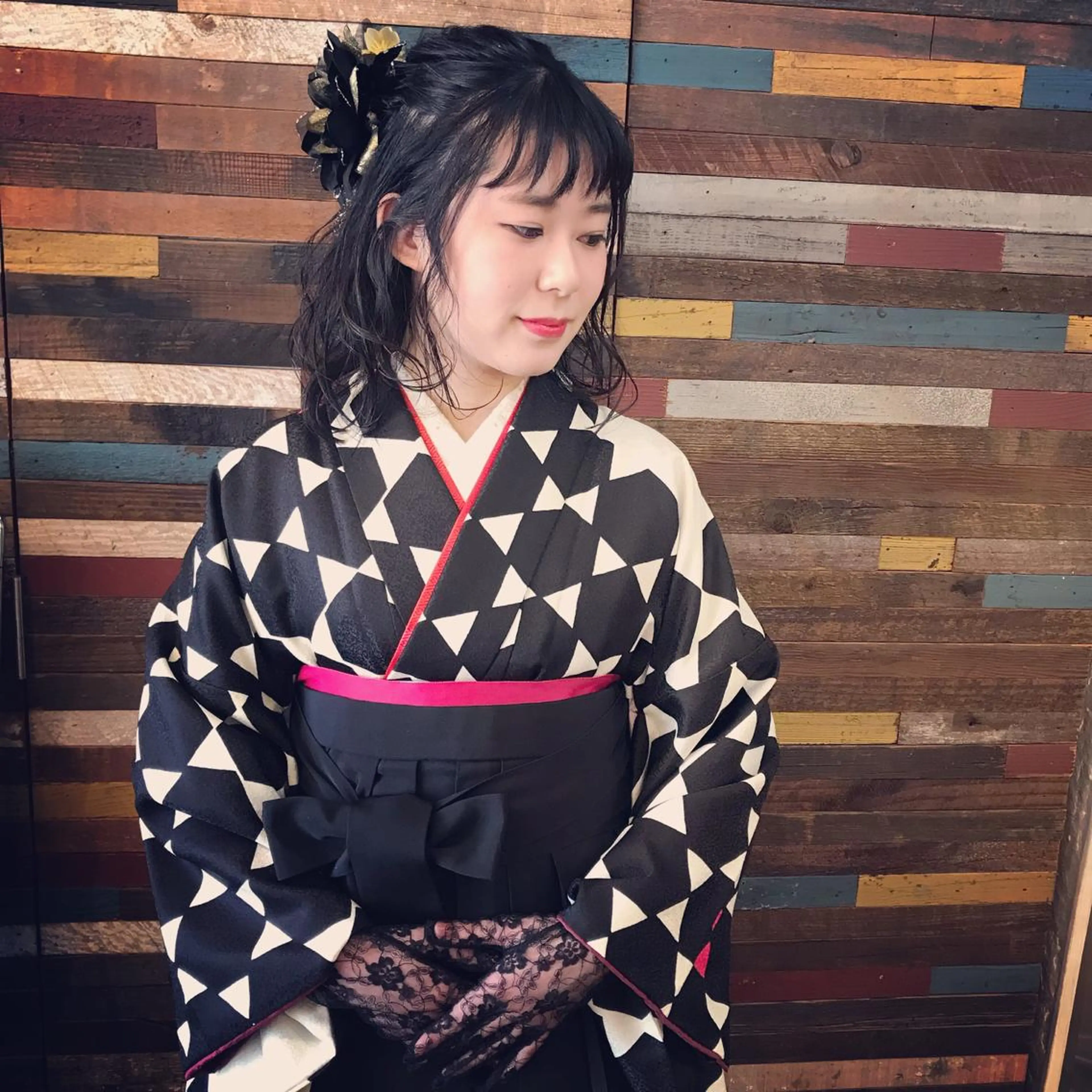 卒業式 袴着付け　　(+ヘアセット¥6050)の写真