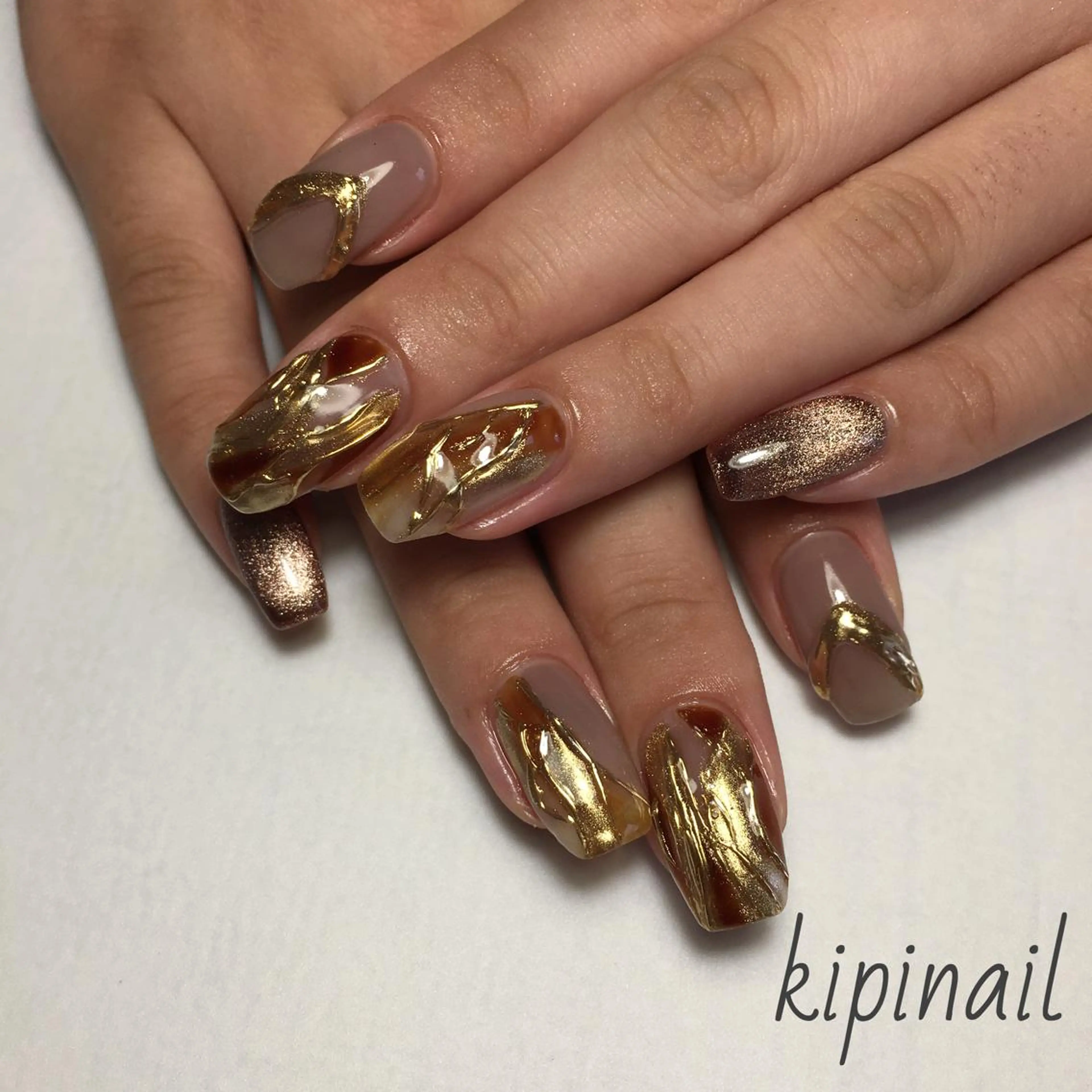 ネイル アートネイル ニュアンスネイル ハンドネイル kipinail 川﨑えりかのネイルデザイン