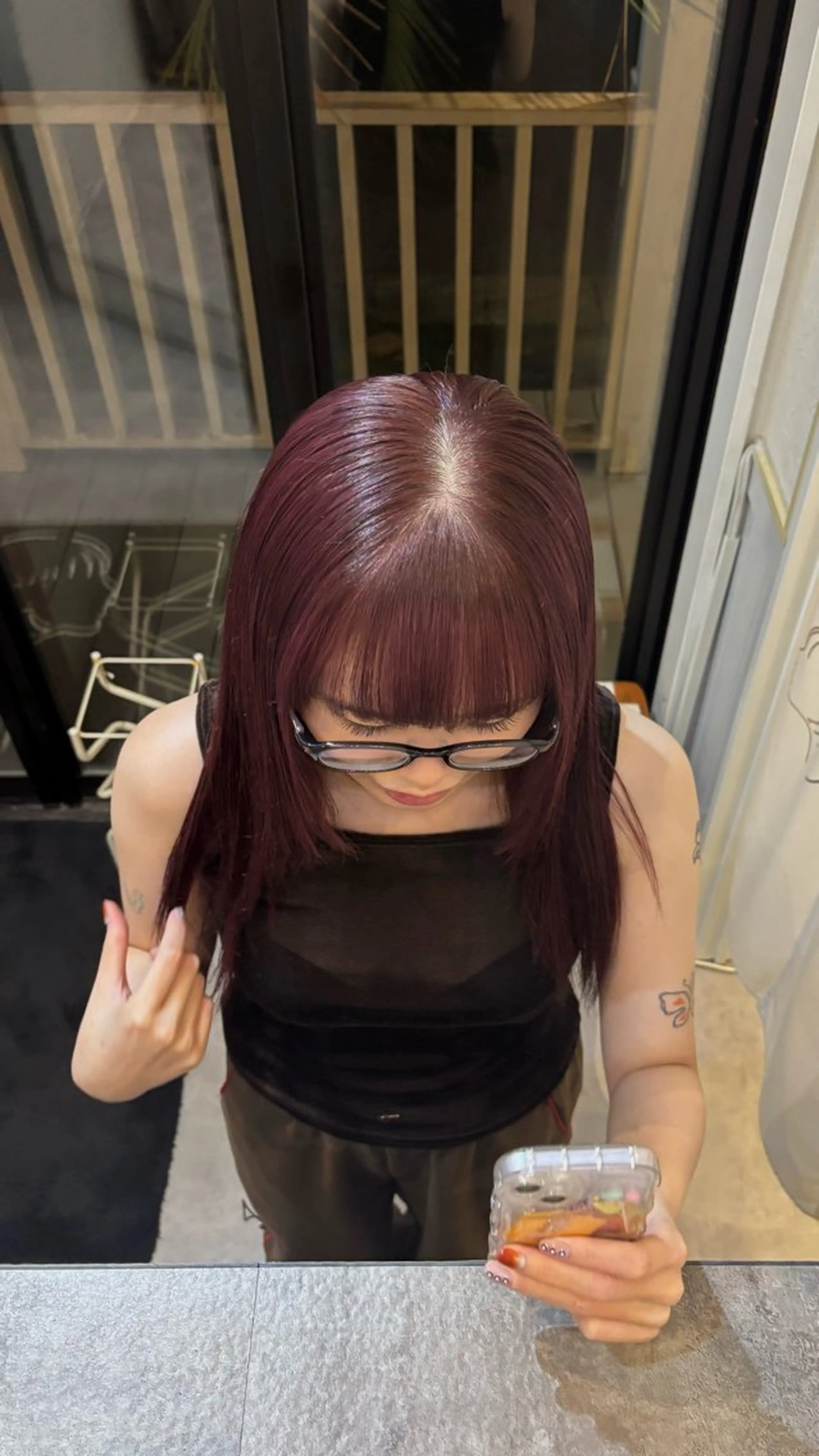 セミロング カラー ラベンダーカラー ヘアカラー TAP /金沢市 瀧川優羽 ໒꒱· ﾟのヘアスタイル