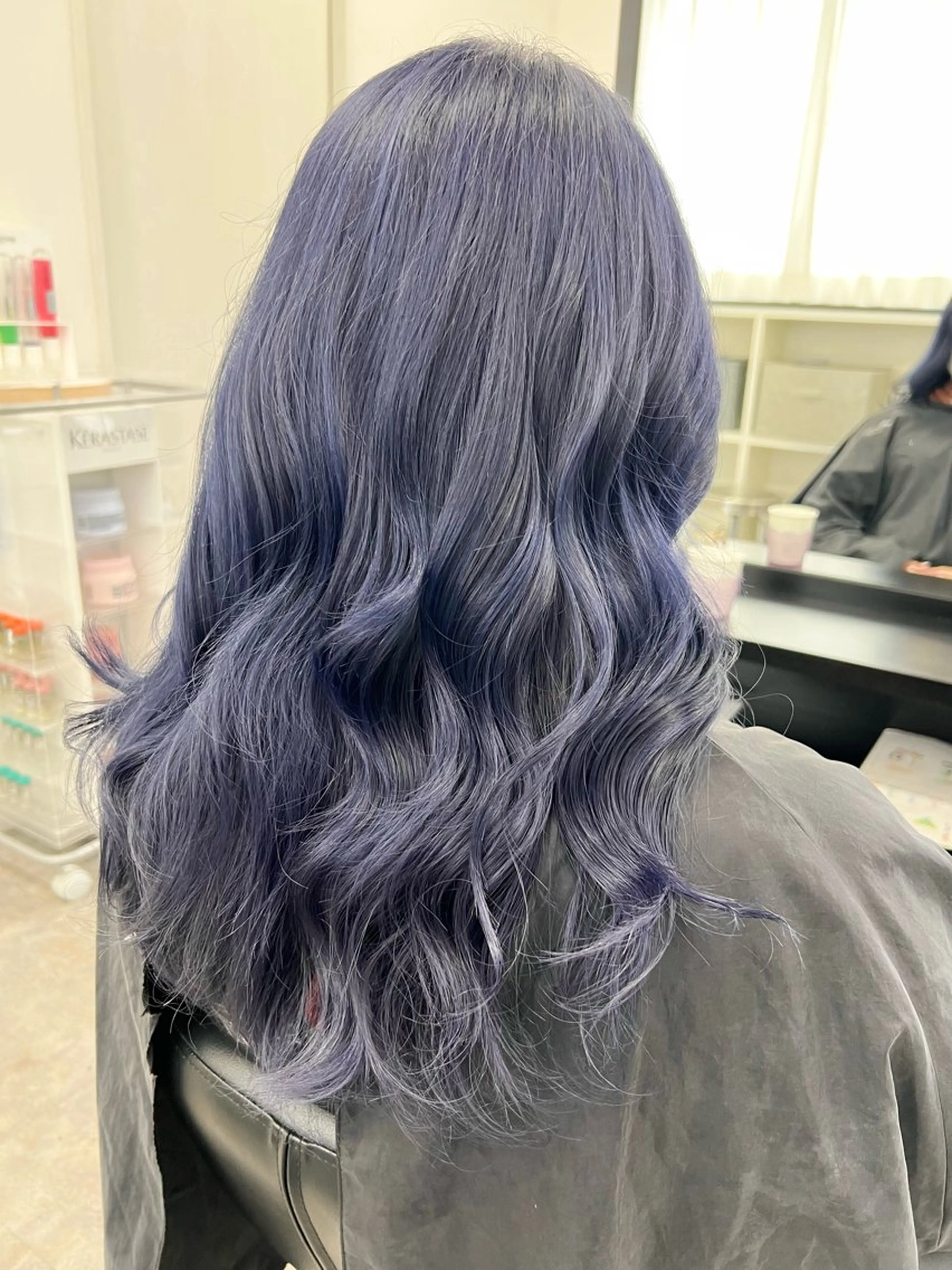 セミロング カラー ブルーカラー ブルーラベンダー ラベンダーカラー C'LD Hair トモヤのヘアスタイル