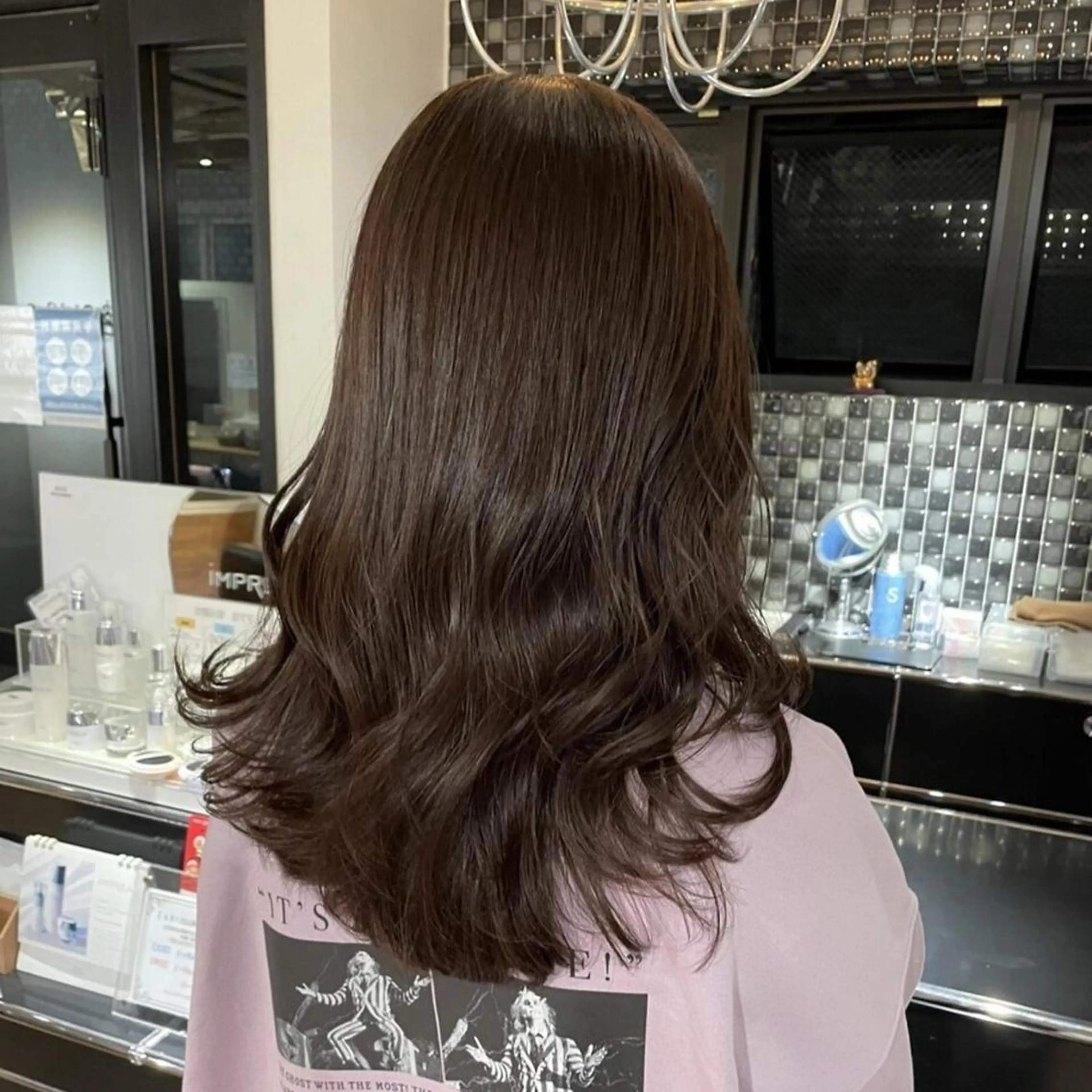 ロング カット ヘアカラー トリートメント 透明感カラー/ ツヤ髪 石田のヘアスタイル