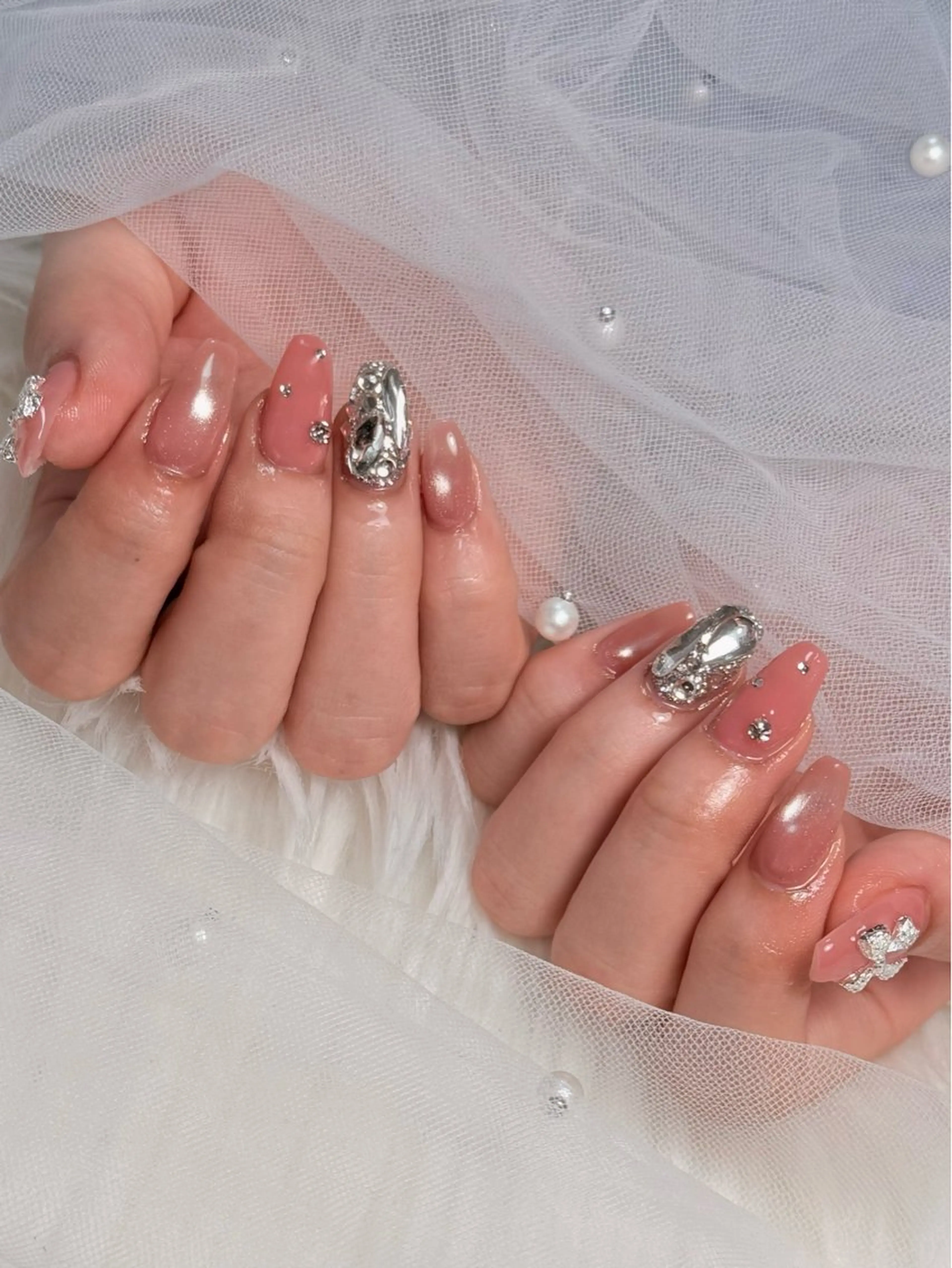 ショート 韓国風ヘア ハンドネイル 🌹Belle Nail🌹のネイルデザイン