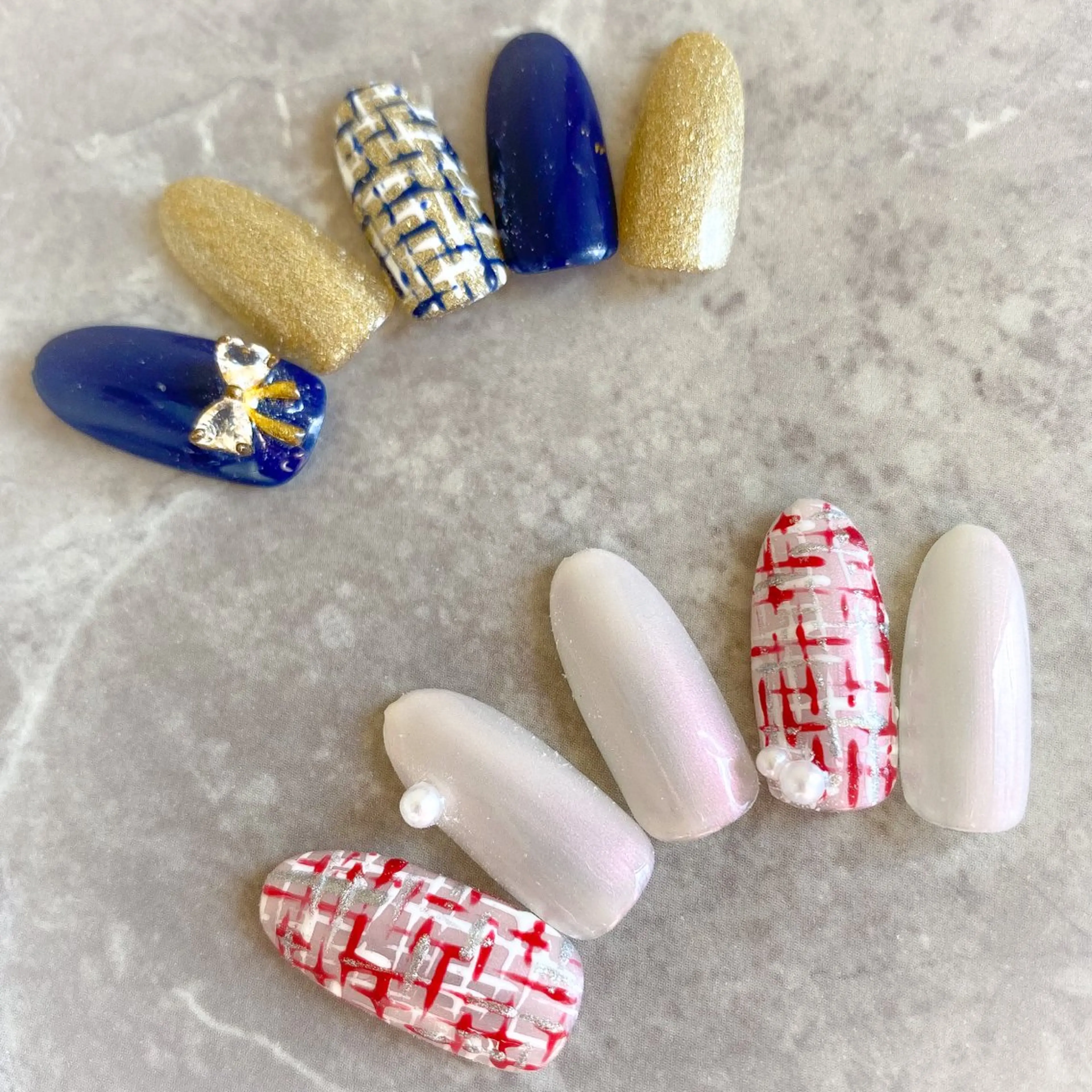 ネイル ツイードネイル muguet🎀 chikaのネイルデザイン