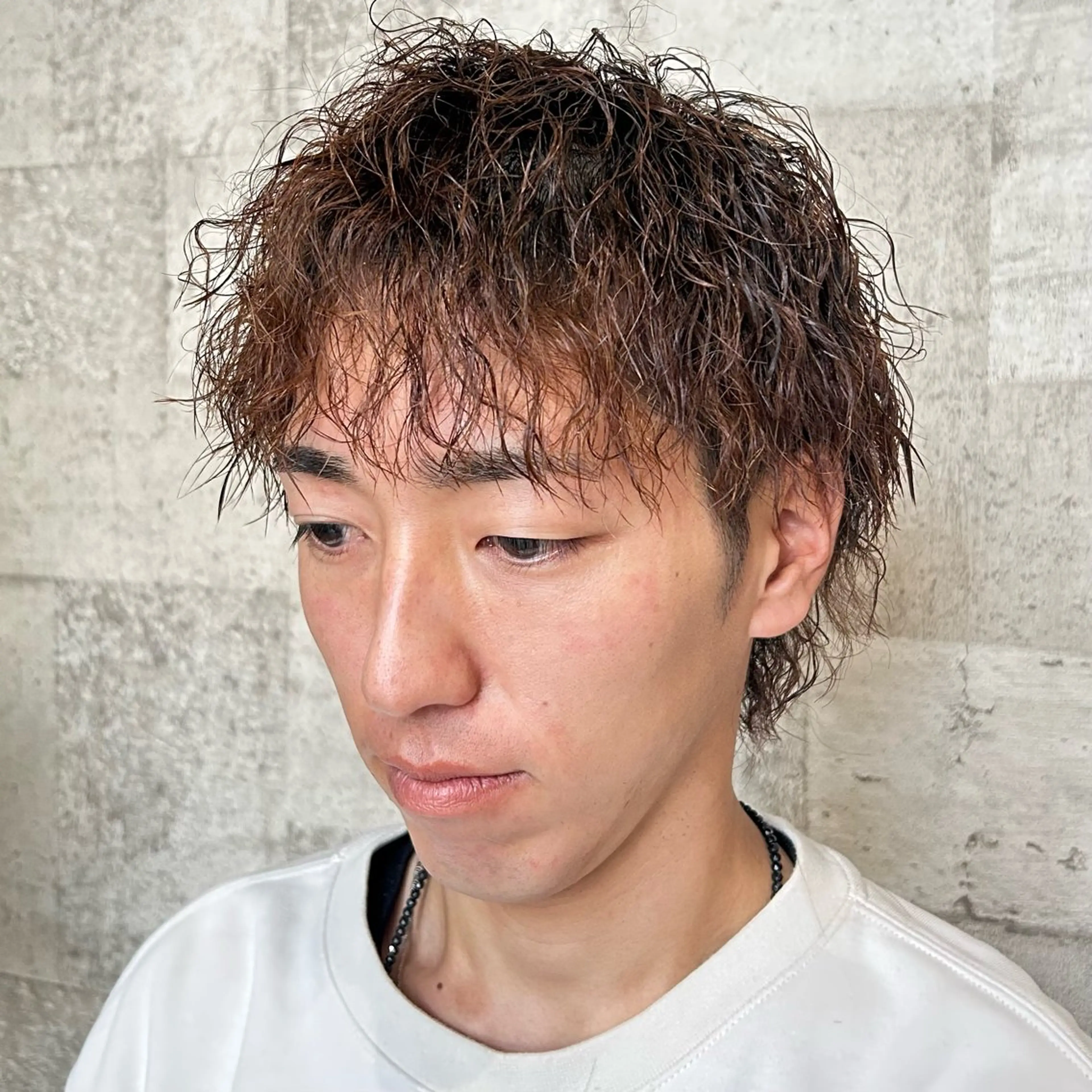 メンズ 北島 遥香🫧インナ ー /ベージュカラーのヘアスタイル