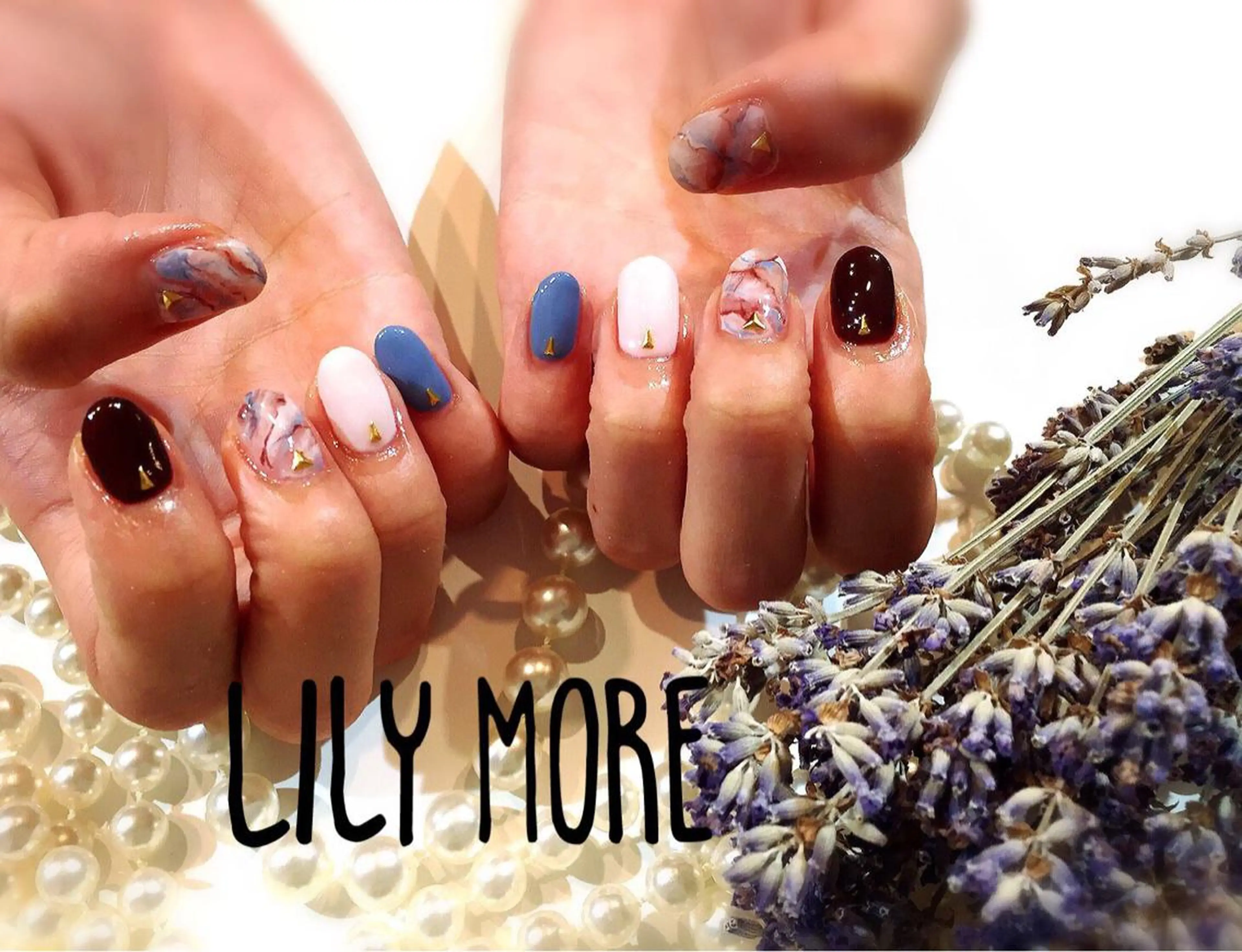 ネイル 大理石ネイル(マーブル) Lily closetのネイルデザイン