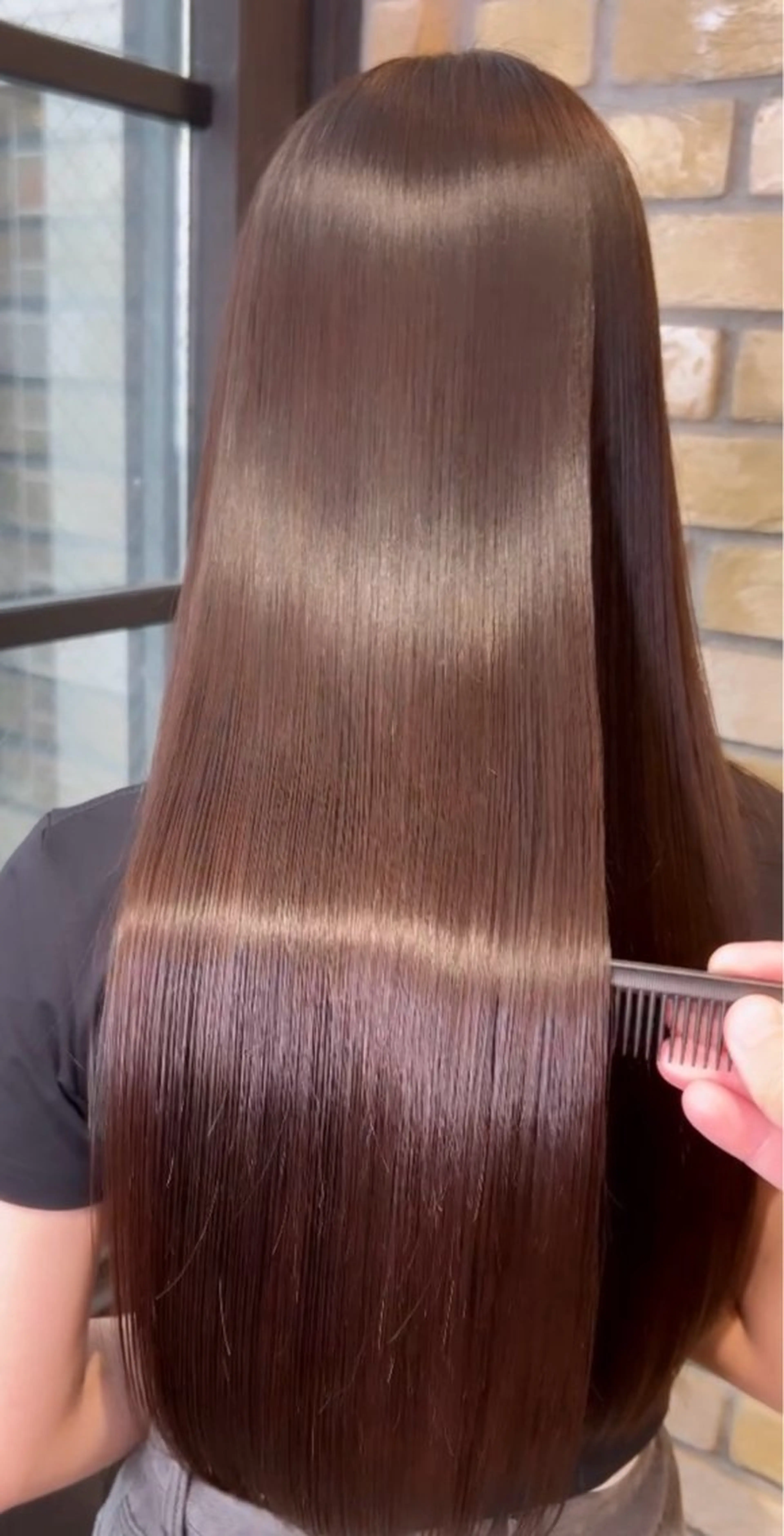 ロング カラー ショートボブ 黒髪 ボブ くせ毛 髪質改善 カット 縮毛矯正 トリートメント ナナシ所属・✨髪質改善／縮毛矯正 木村和司✨のヘアスタイル