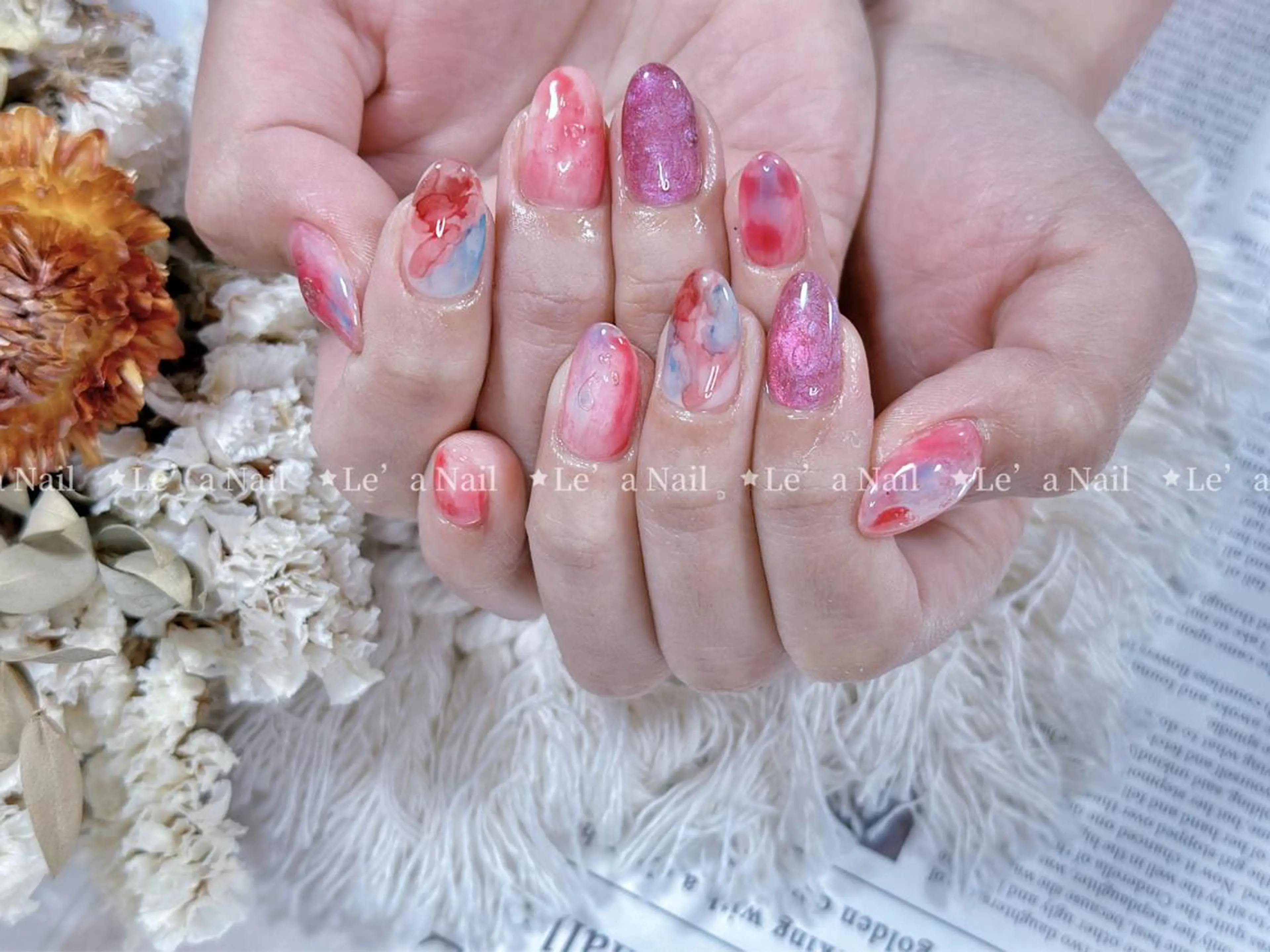 ミディアム カラー ネイル Le’a NailSalonのネイルデザイン