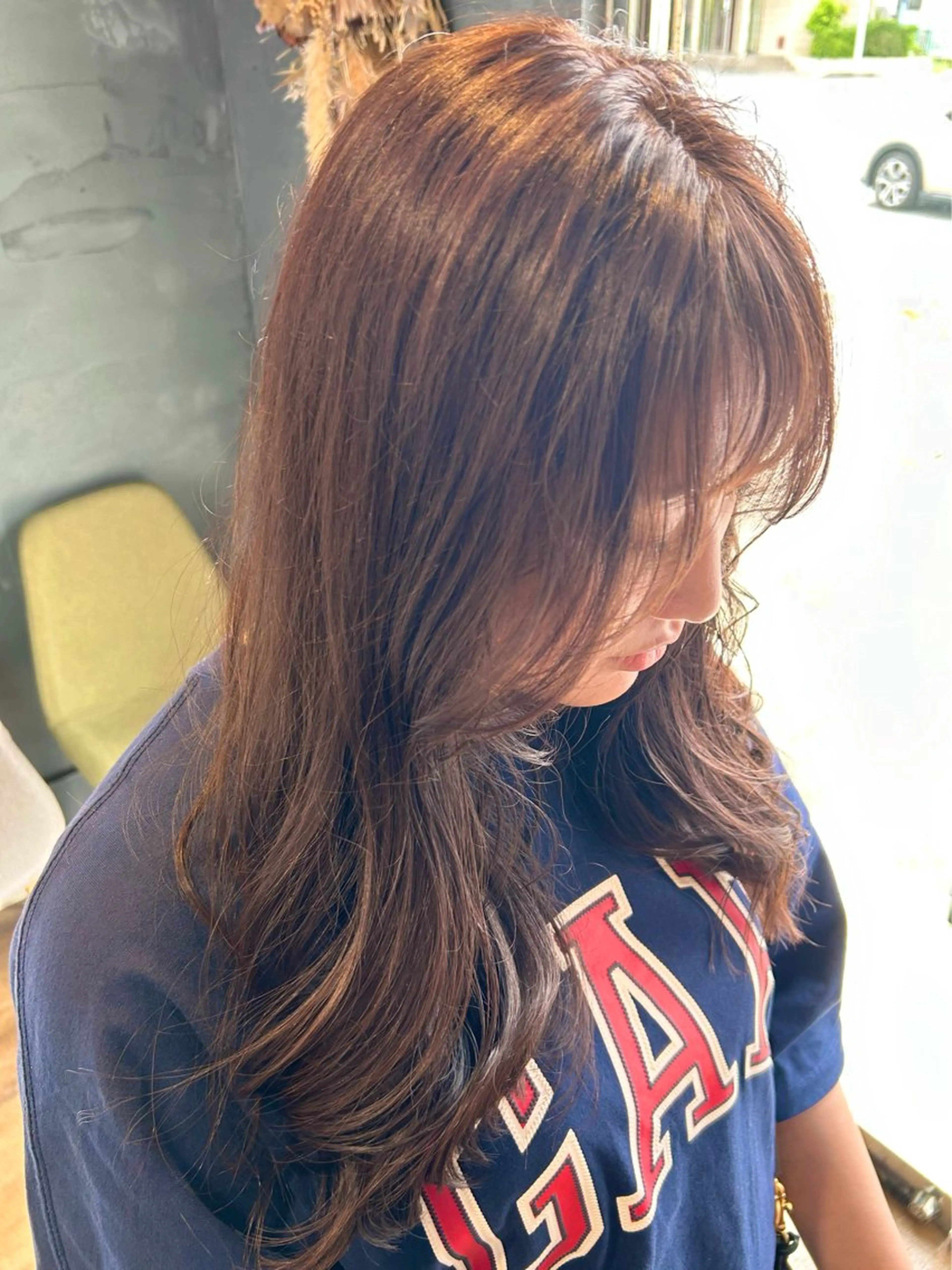 ロング 顔まわりレイヤー 顔周りカット レイヤーカット つや髪メニュー💎 ✧亜美︎✧我孫子駅のヘアスタイル