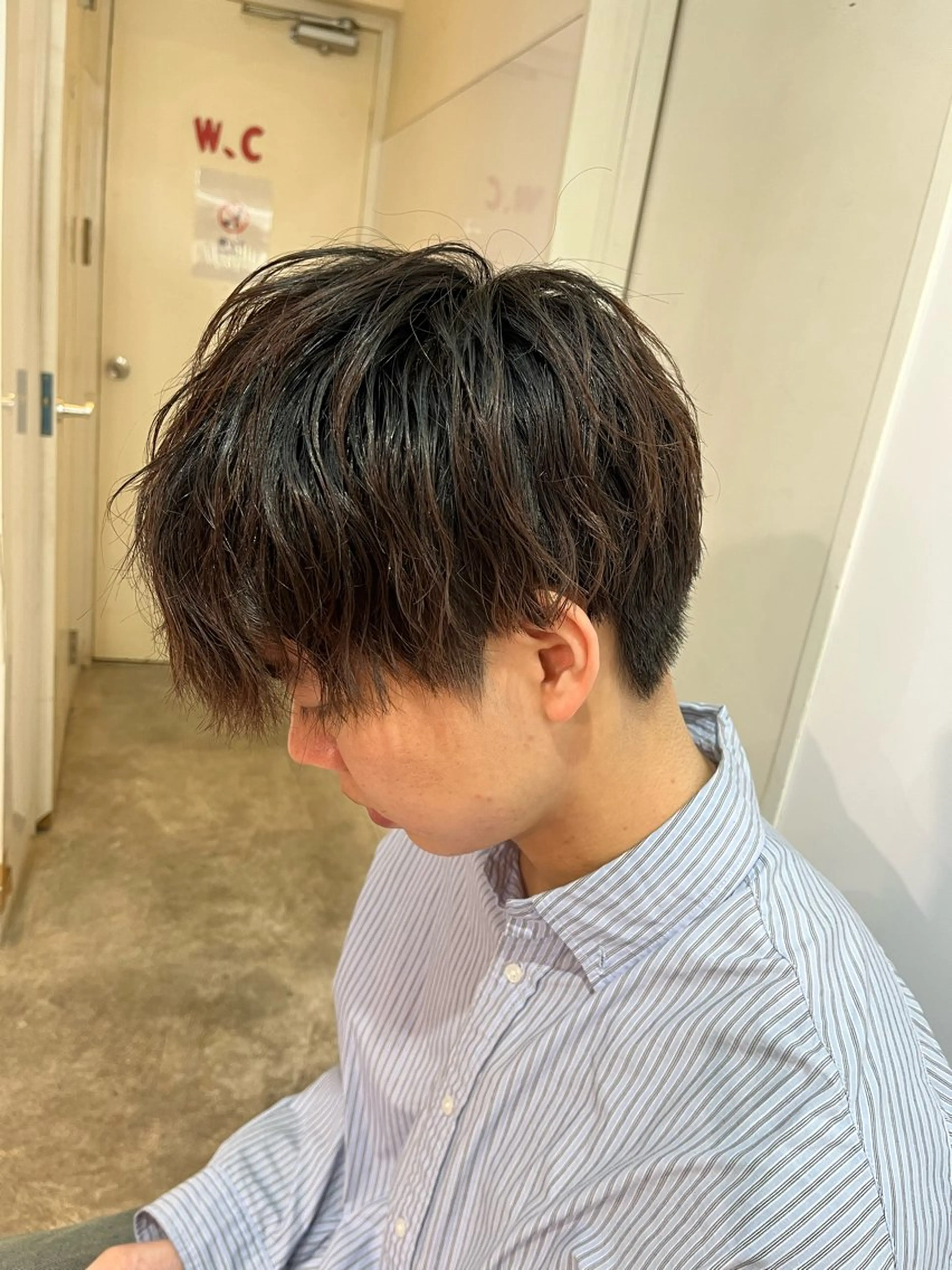 メンズ メンズパーマ カット フェザーパーマ🌙 毛流れ yuzukiのヘアスタイル