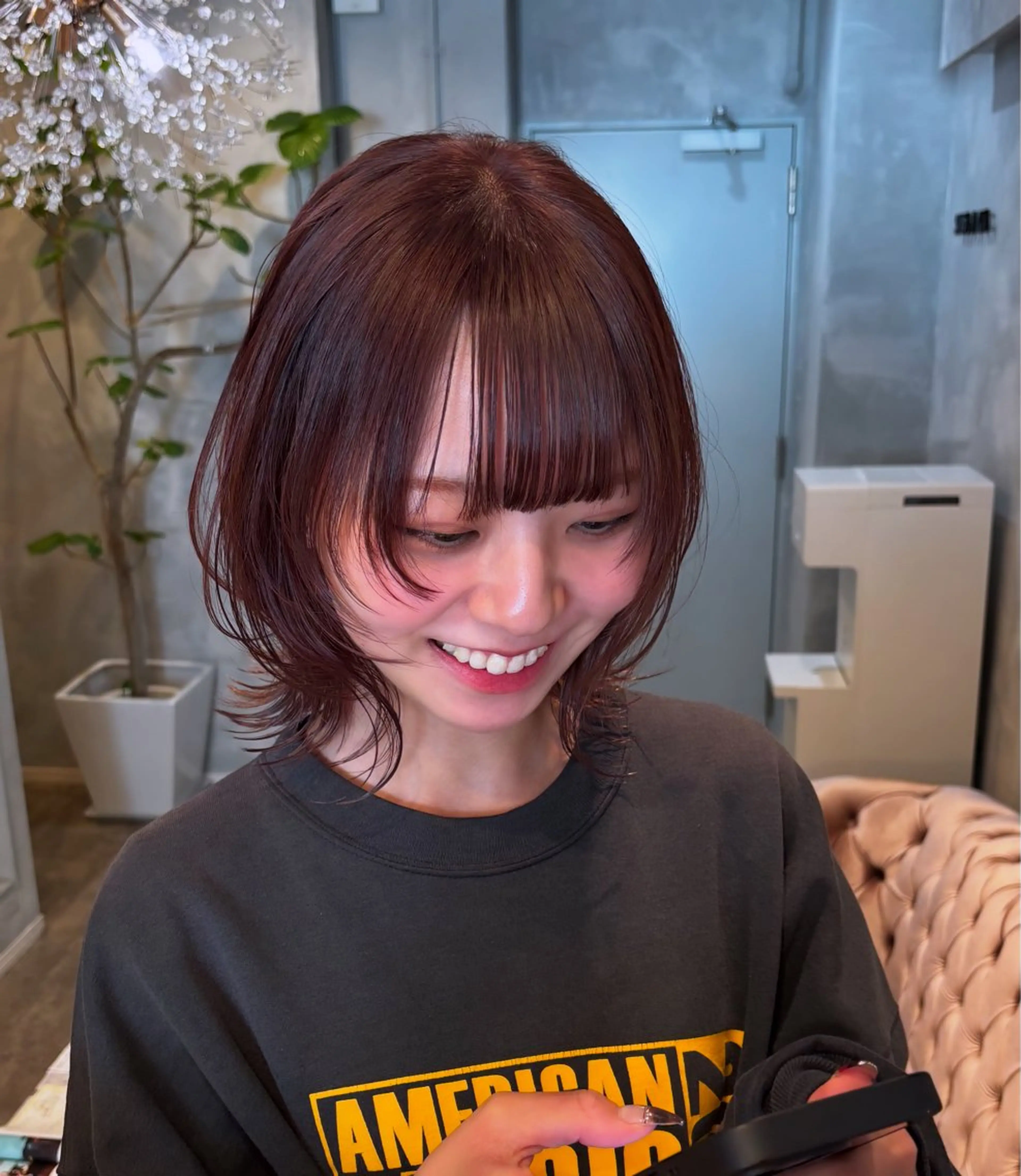 ミディアム 外ハネヘア &Maison. LILIのヘアスタイル