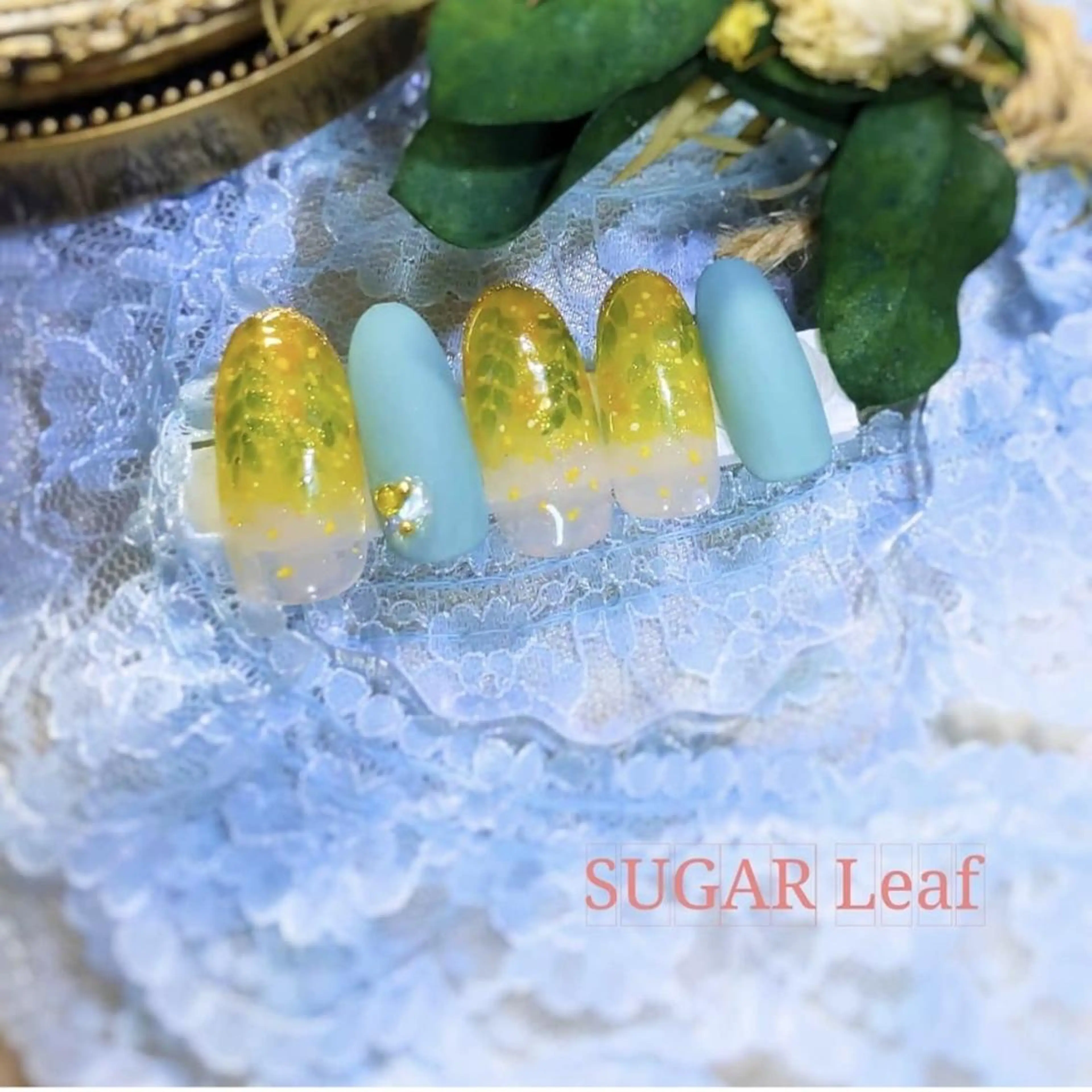 ネイル アートネイル SUGAR Leafのネイルデザイン