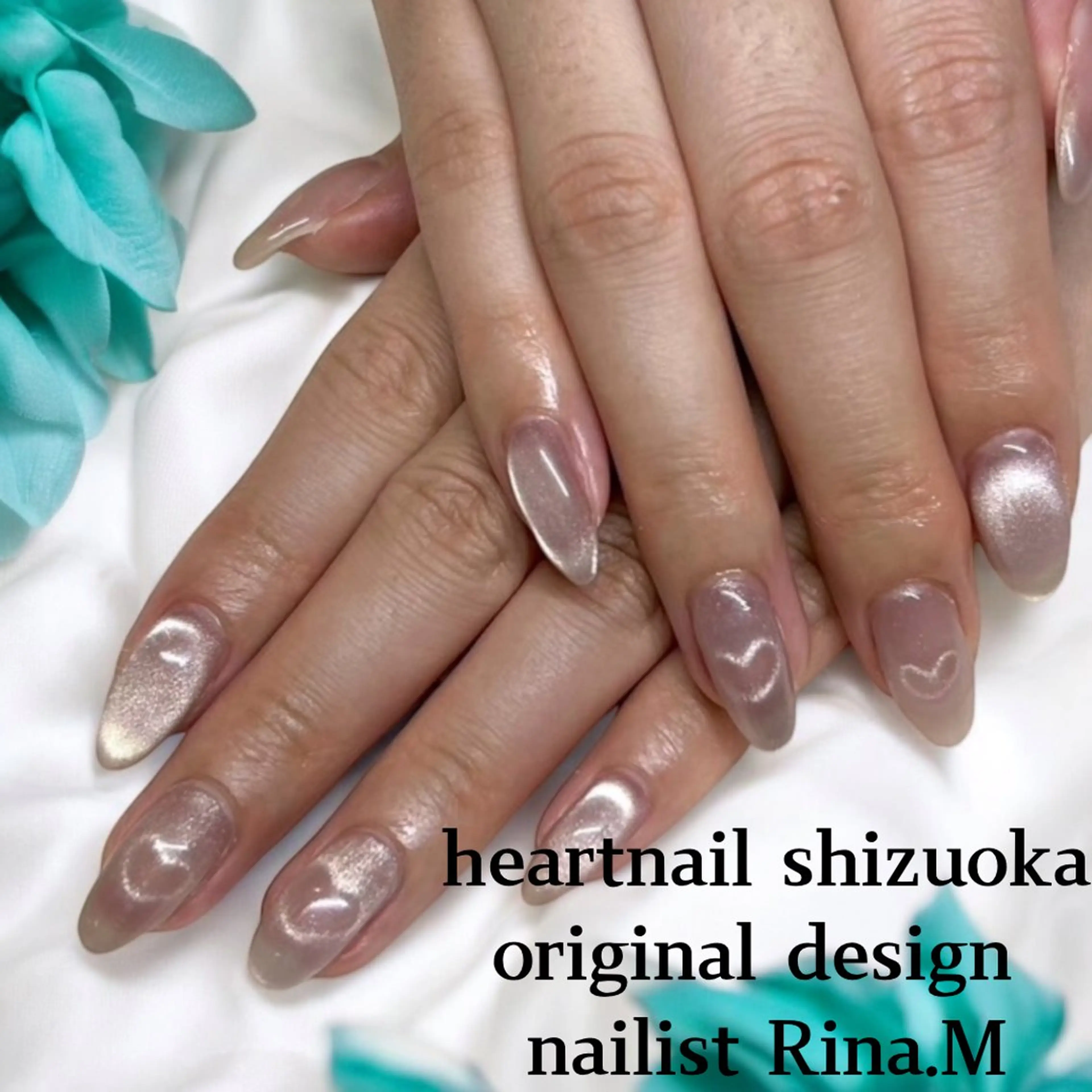 ネイル ハート マグネットネイル はあとねいる 静岡店のネイルデザイン