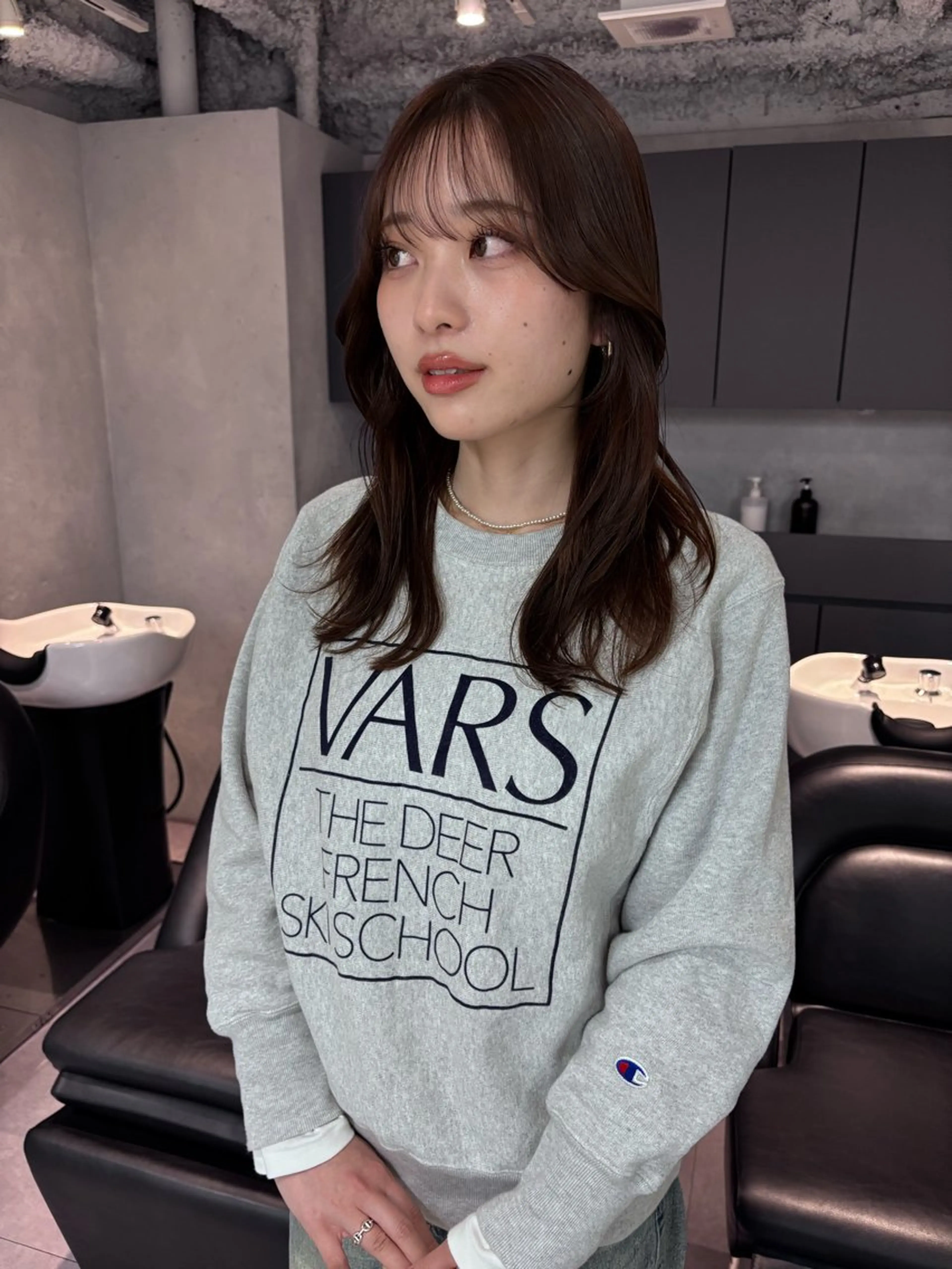 セミロング カラー カット ヘアカラー トリートメント salowin梅田所属・レイヤー/顔周り /AKARIのヘアスタイル