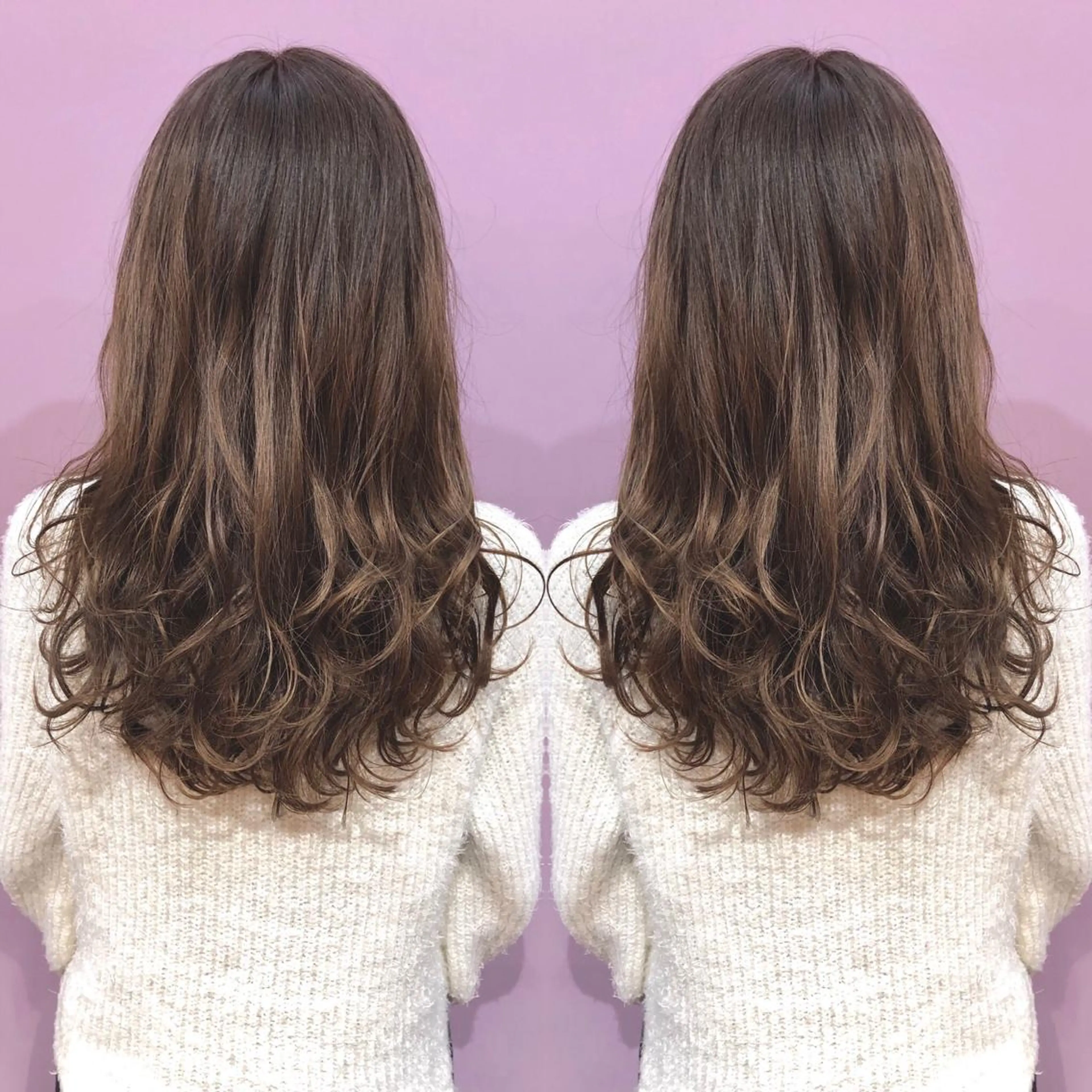 ロング カラー パーマ ベージュカラー ブリーチ ブリーチなしカラー トリートメント 細川 亮のヘアスタイル