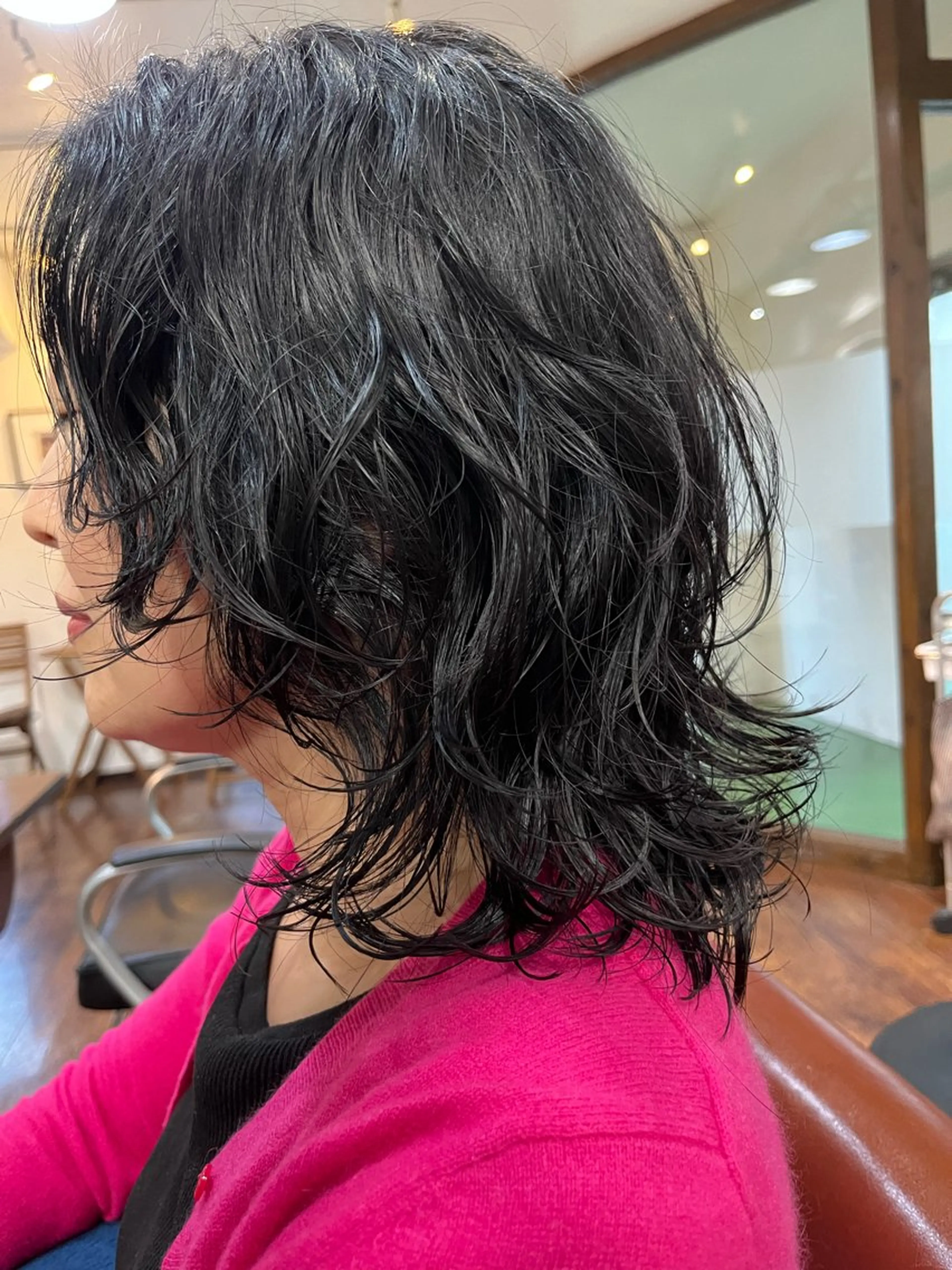 ミディアム ミディアムパーマ カット パーマ 似合わせパーマ/ 山本銀次郎のヘアスタイル