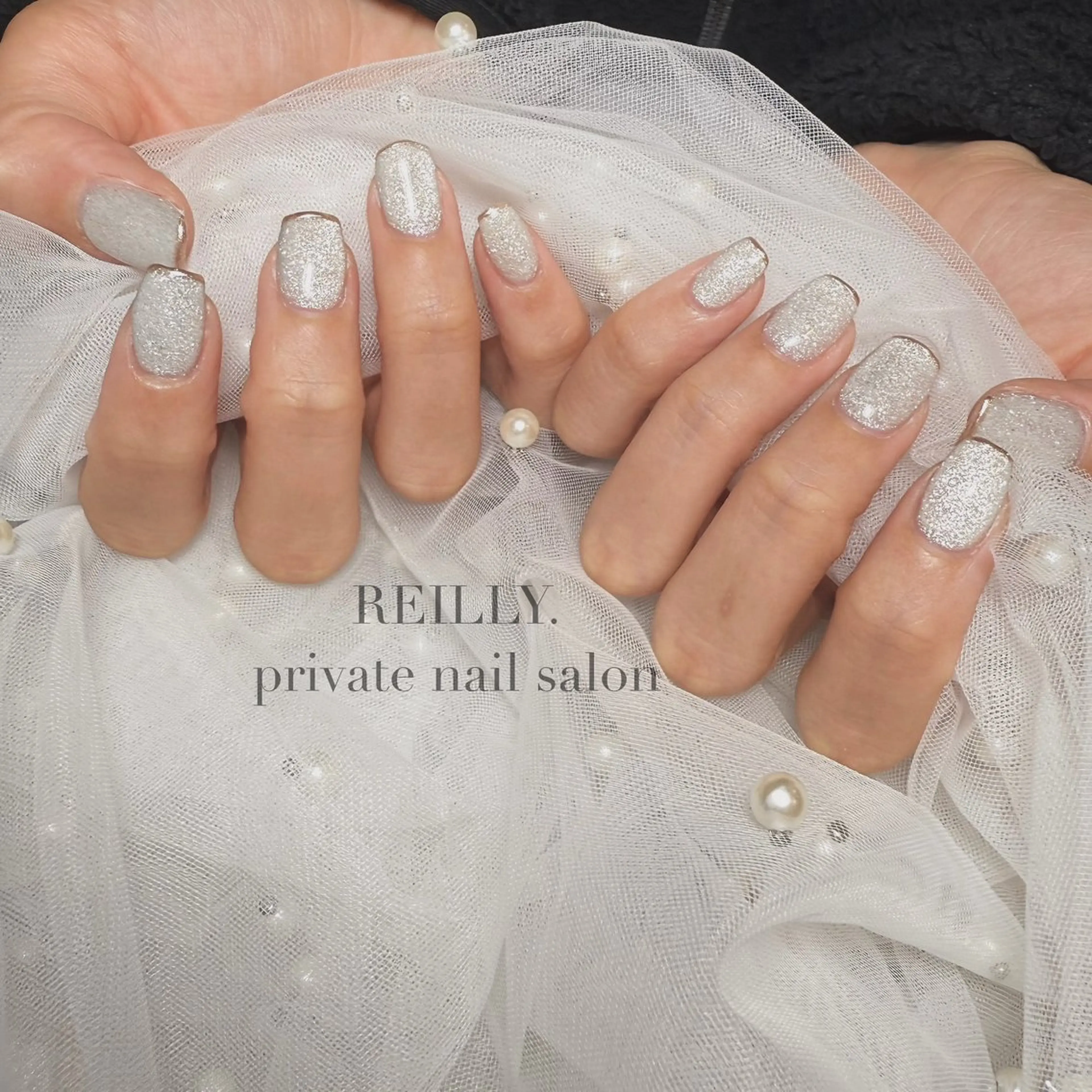 ネイル クリアネイル フラッシュネイル フレンチネイル ジェルネイル マグネットネイル Reillynail みさきのネイルデザイン