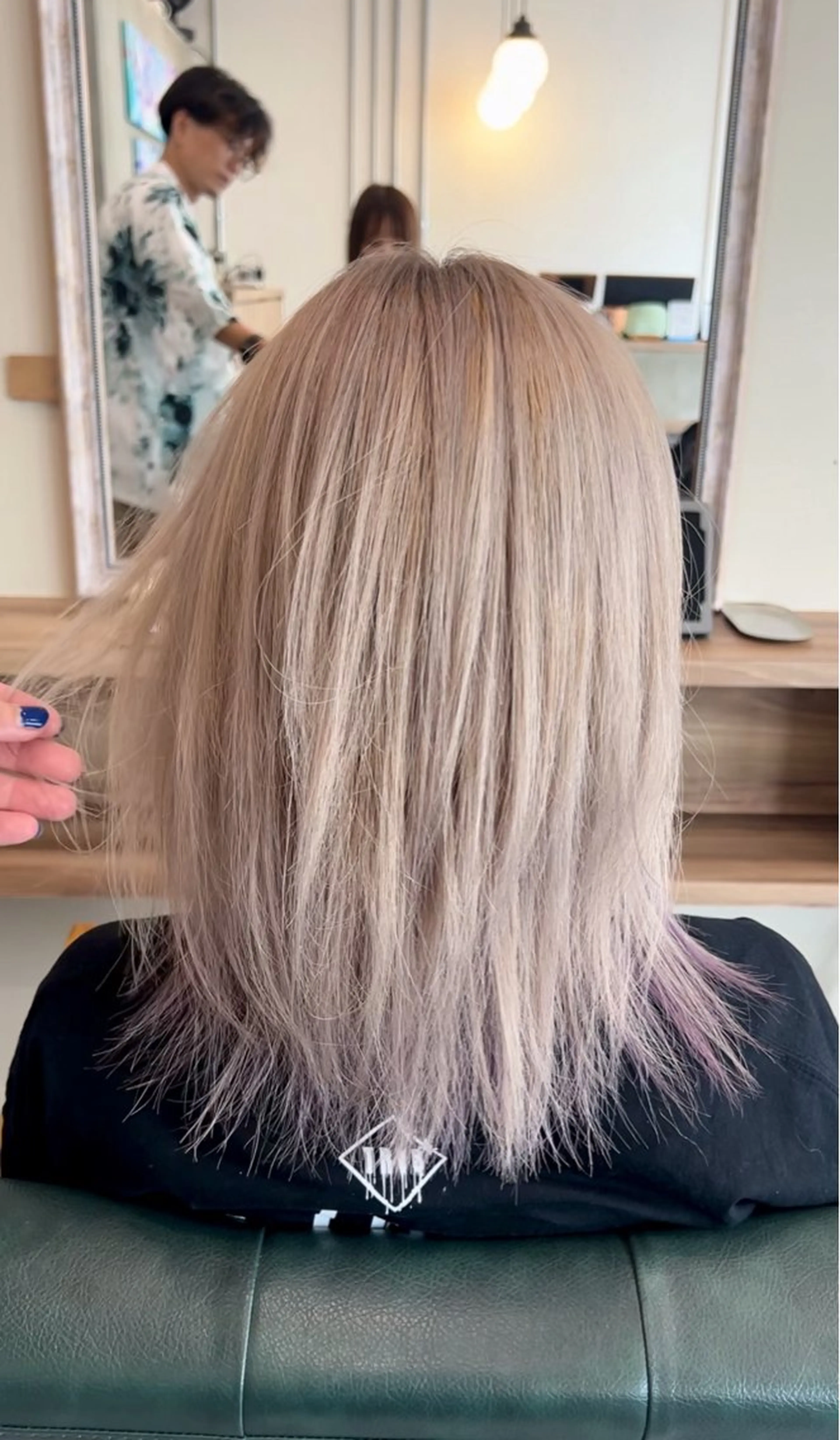 セミロング ブリーチ/ストレート ダブルカラーtetoのヘアスタイル