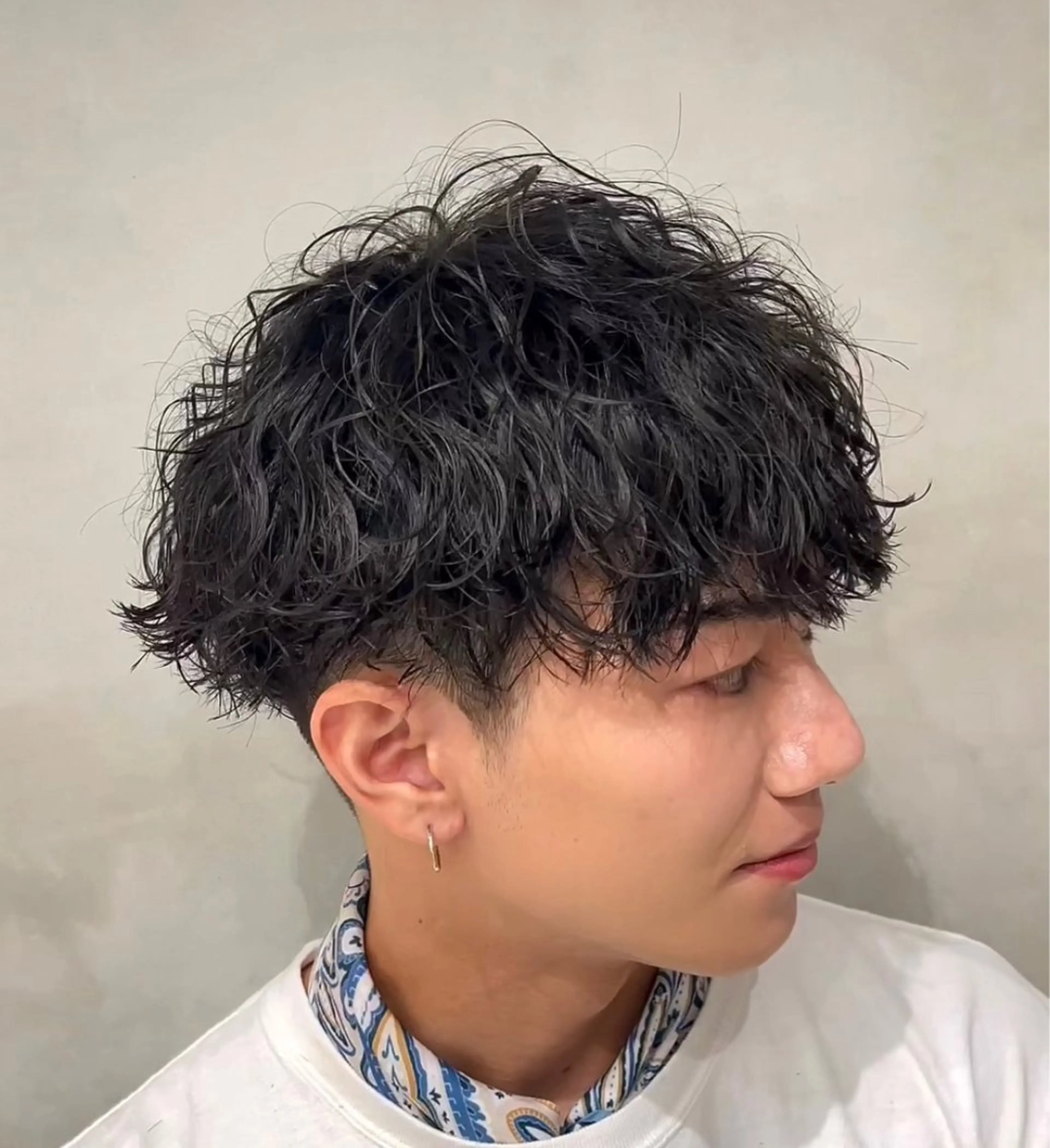 ミディアム パーマ ヘアアレンジ メンズ fifth 石川 凪のヘアスタイル