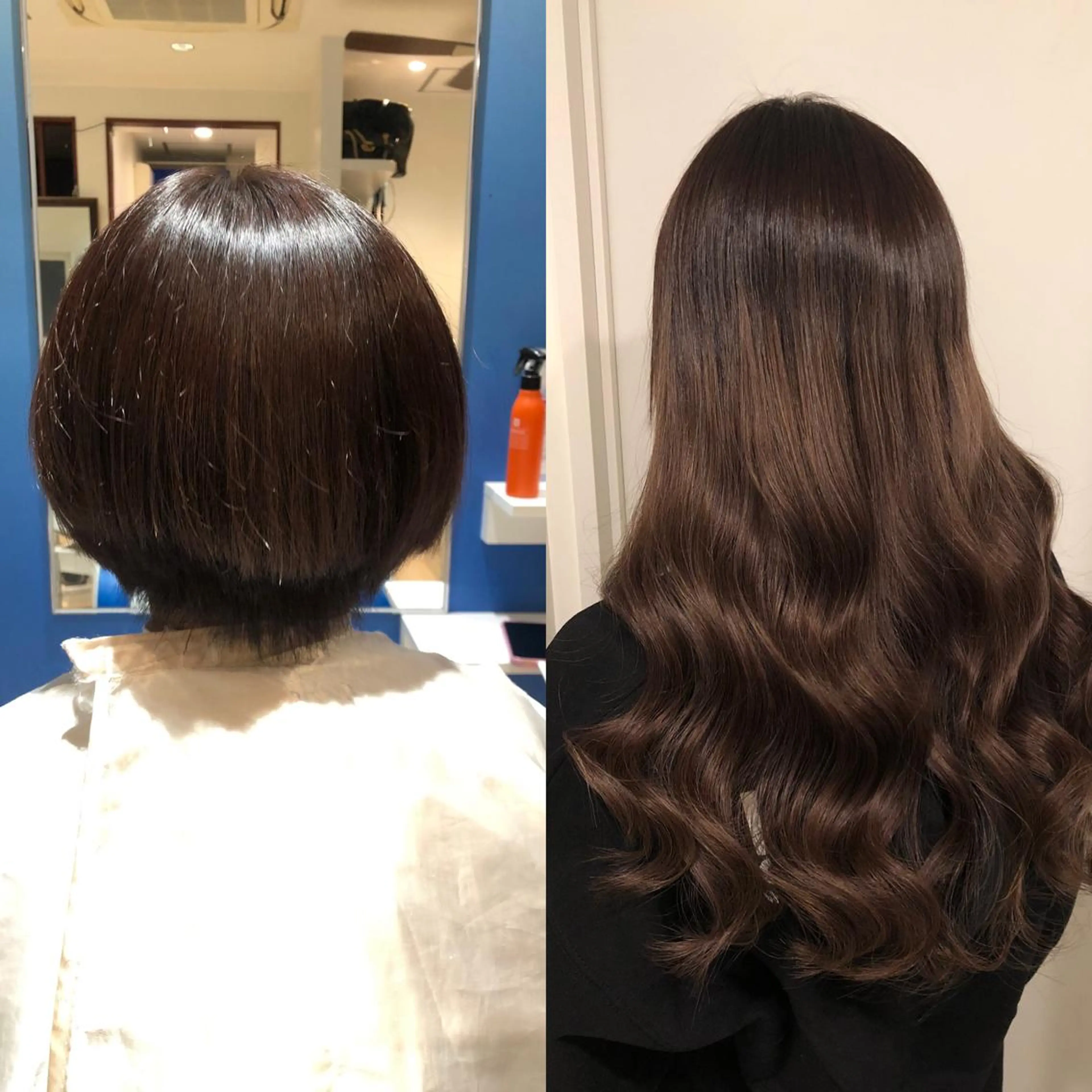 ロング カラー シールエクステ バレイヤージュ ミストバング ダブルカラー  フェイスフレーミング ヘアカラー エクステ 🧡艶髪ちゅるん髪 🫧🧡YUKI❄️のヘアスタイル