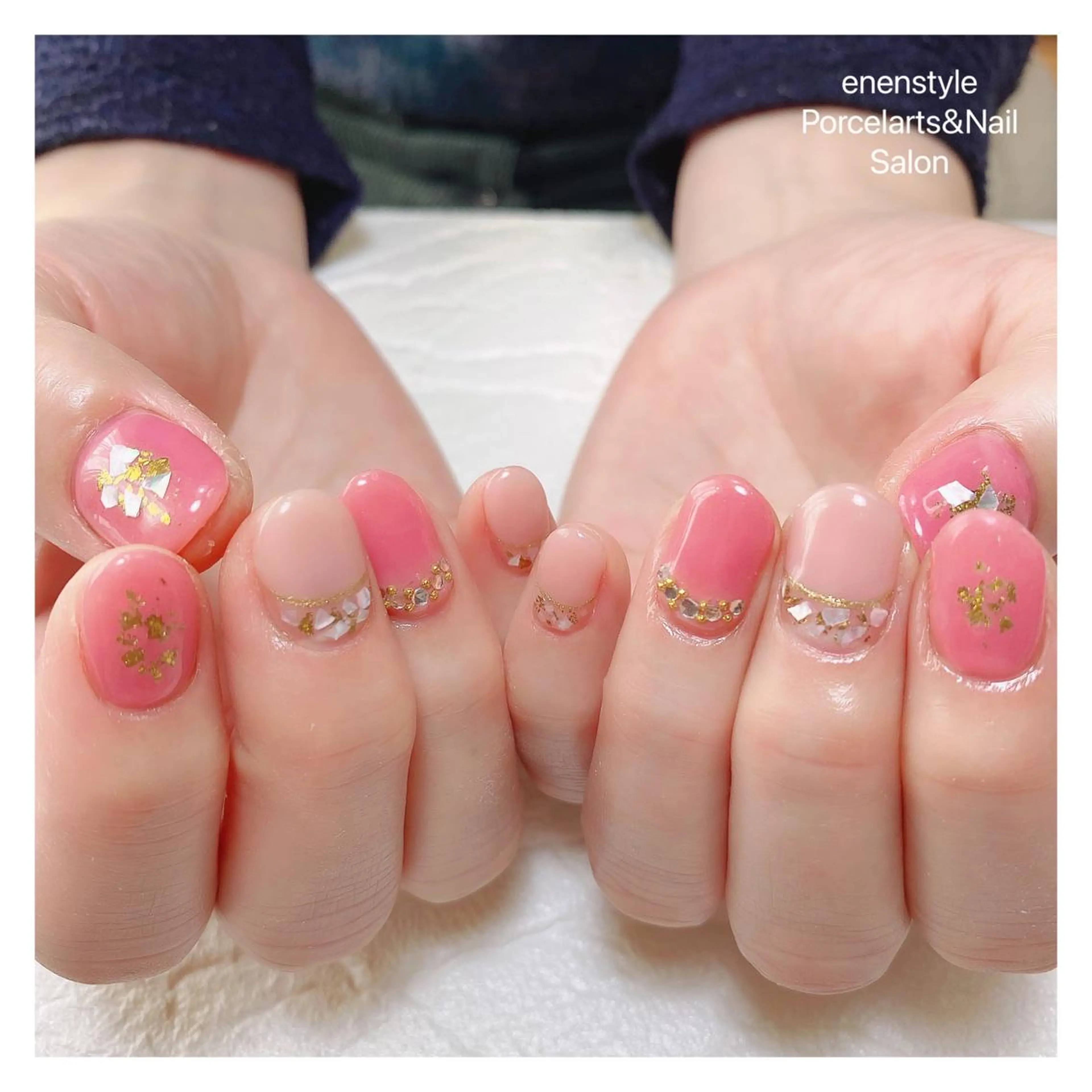 ショート ネイル ハンドネイル 👑enen style👑のネイルデザイン