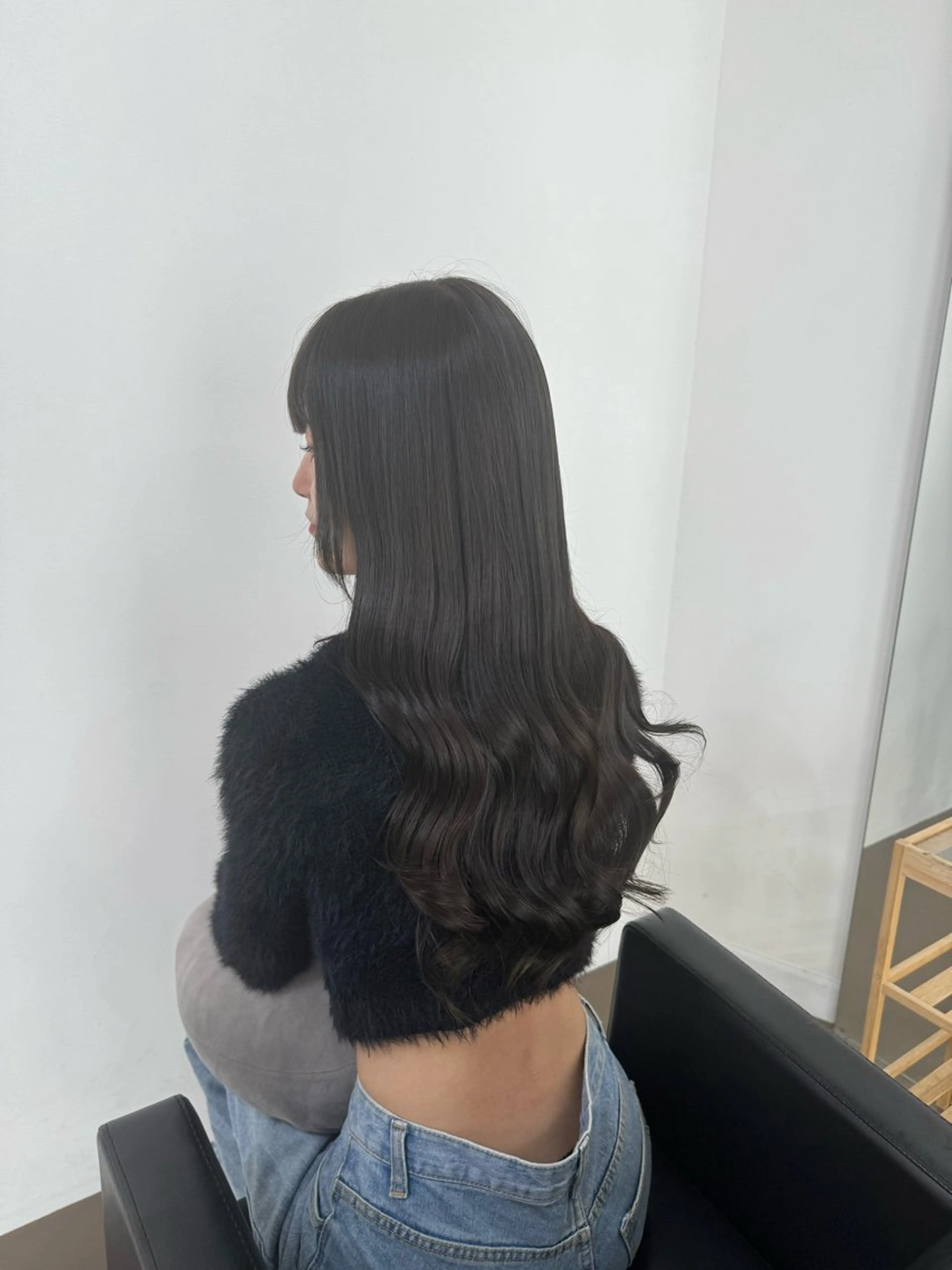 ロング ボブ くびれヘア 髪質改善 韓国風ヘア レイヤーカット 【ioe岡本】🐶 向井歩のヘアスタイル