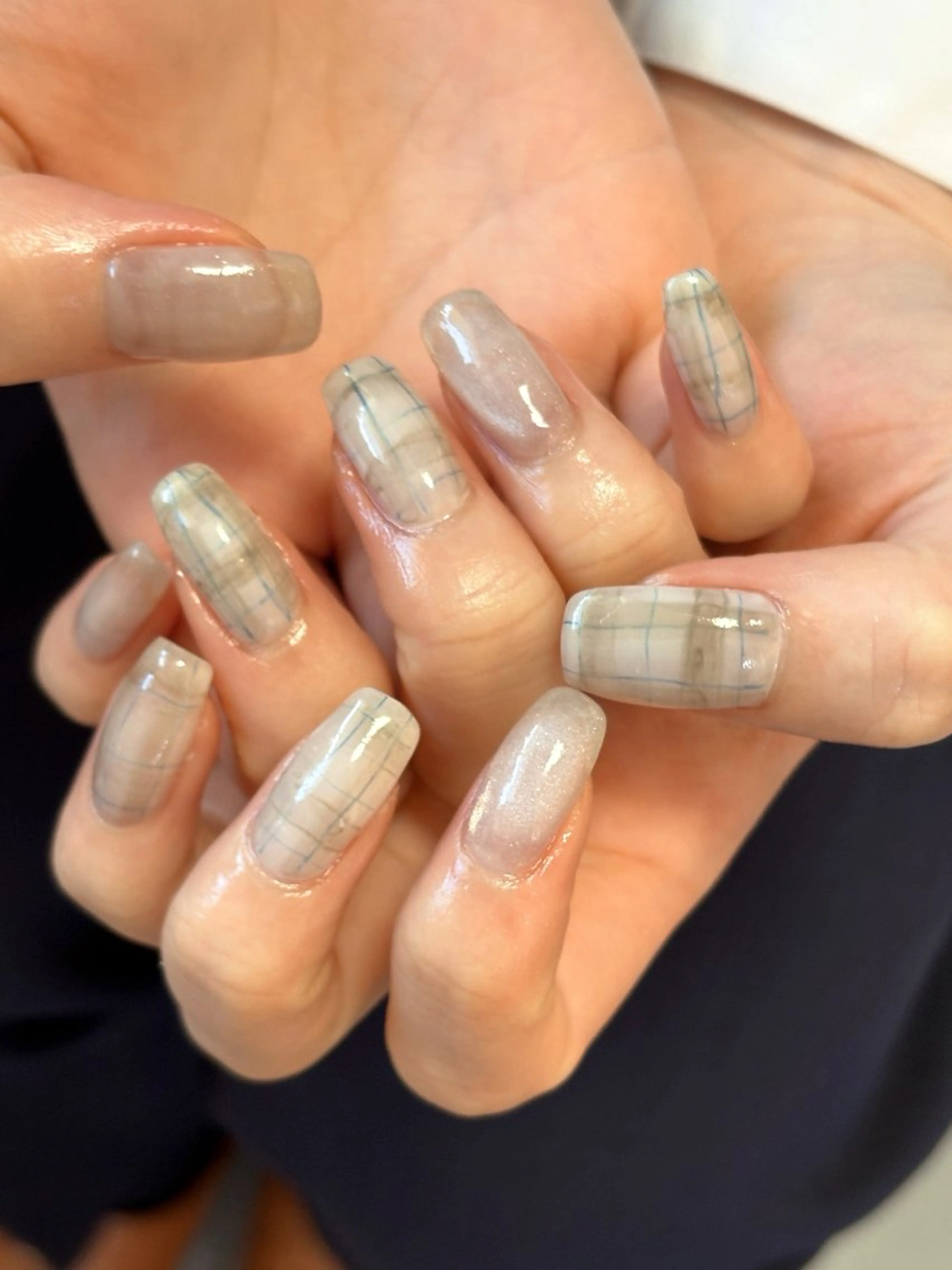 ネイル ジェルネイル キラキラネイル マグネットネイル ニュアンスネイル オフィスネイル ハンドネイル tamu nail 　金町のネイルデザイン