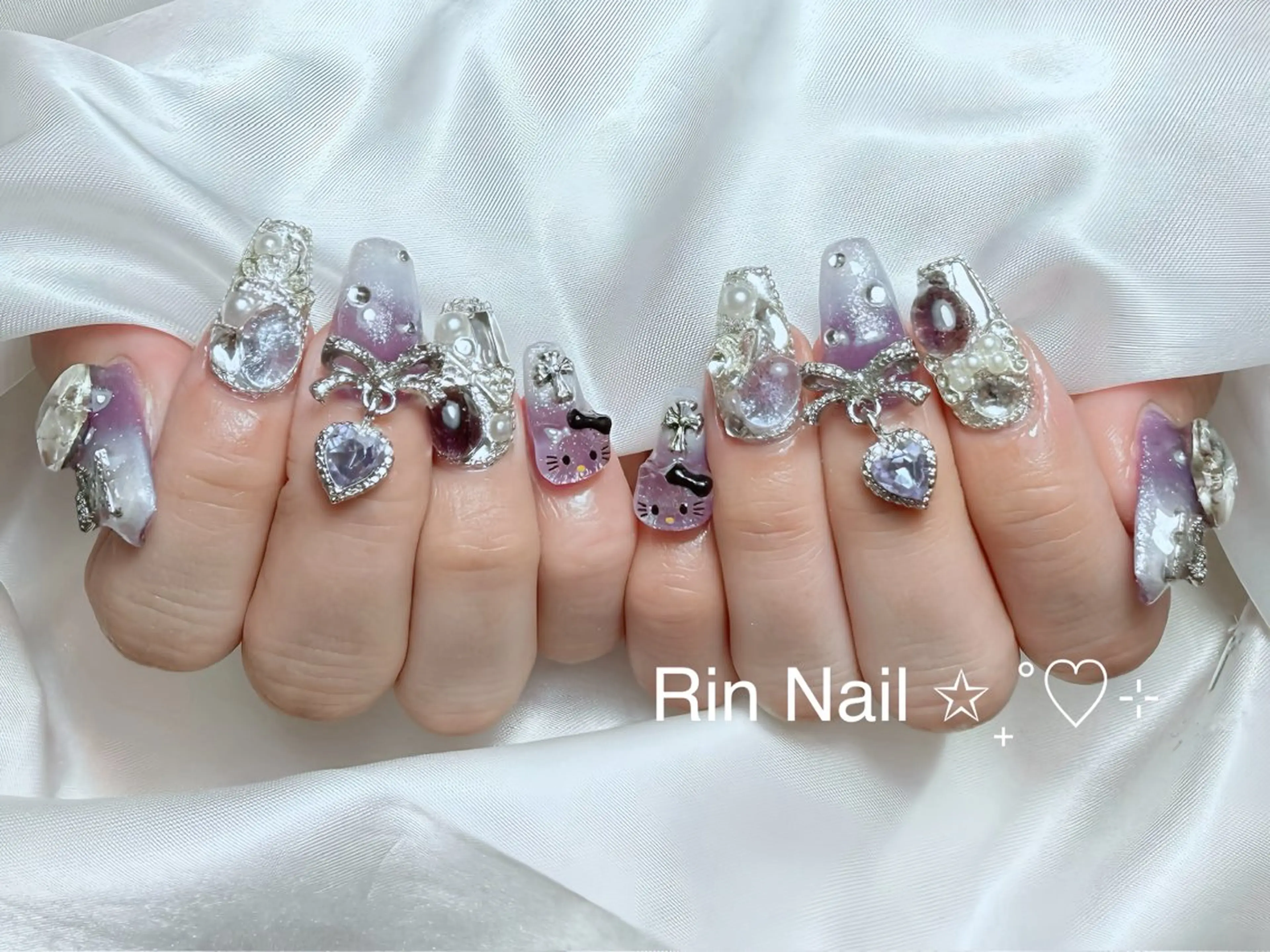 ネイル チークネイル フラッシュネイル フラワーネイル フットネイル ジェルネイル ハンドネイル Rin Nail Shinokuboのネイルデザイン