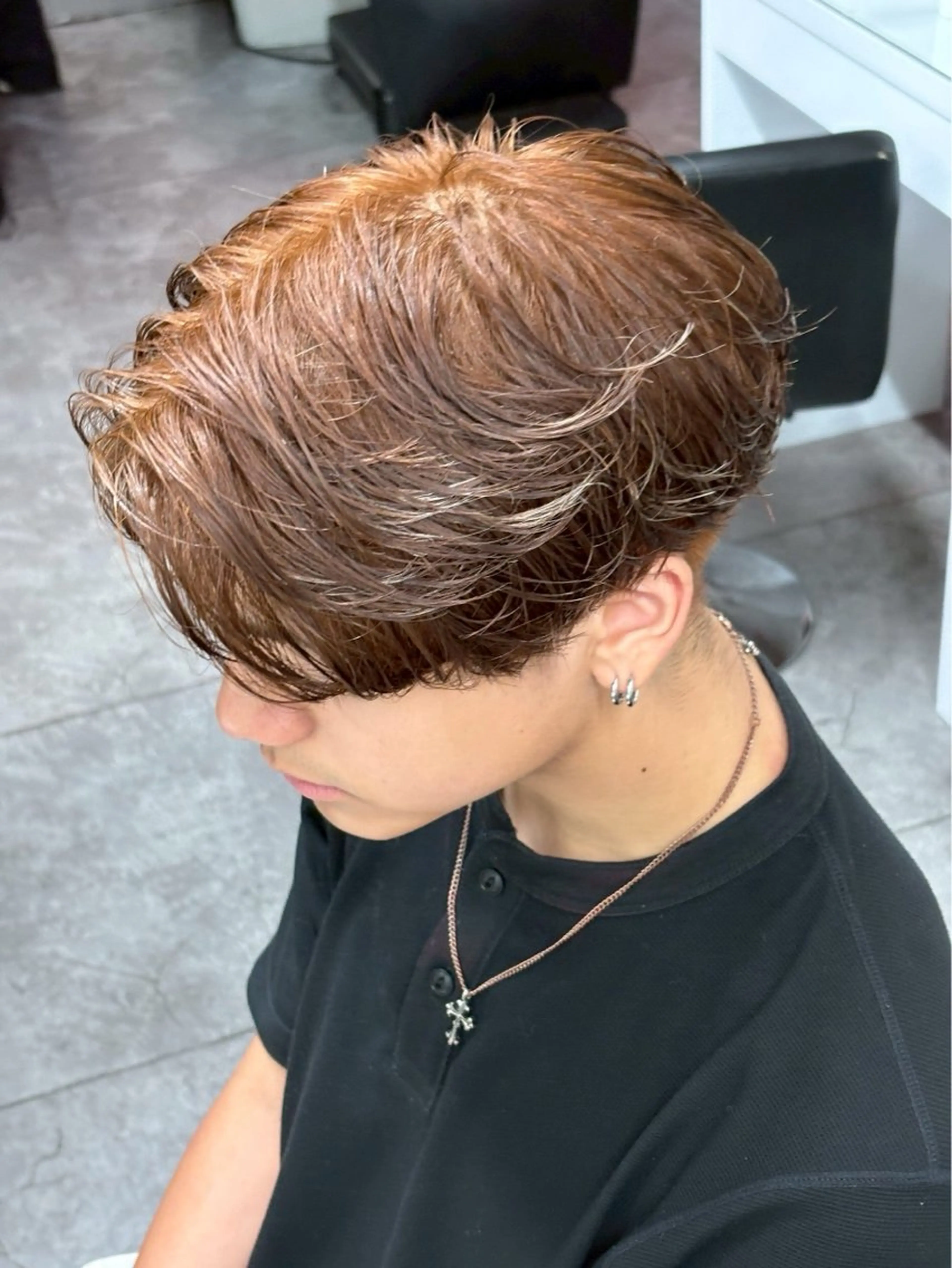 ショート カラー メンズ 🌼カットカラーモデ ル募集中hana🌼のヘアスタイル