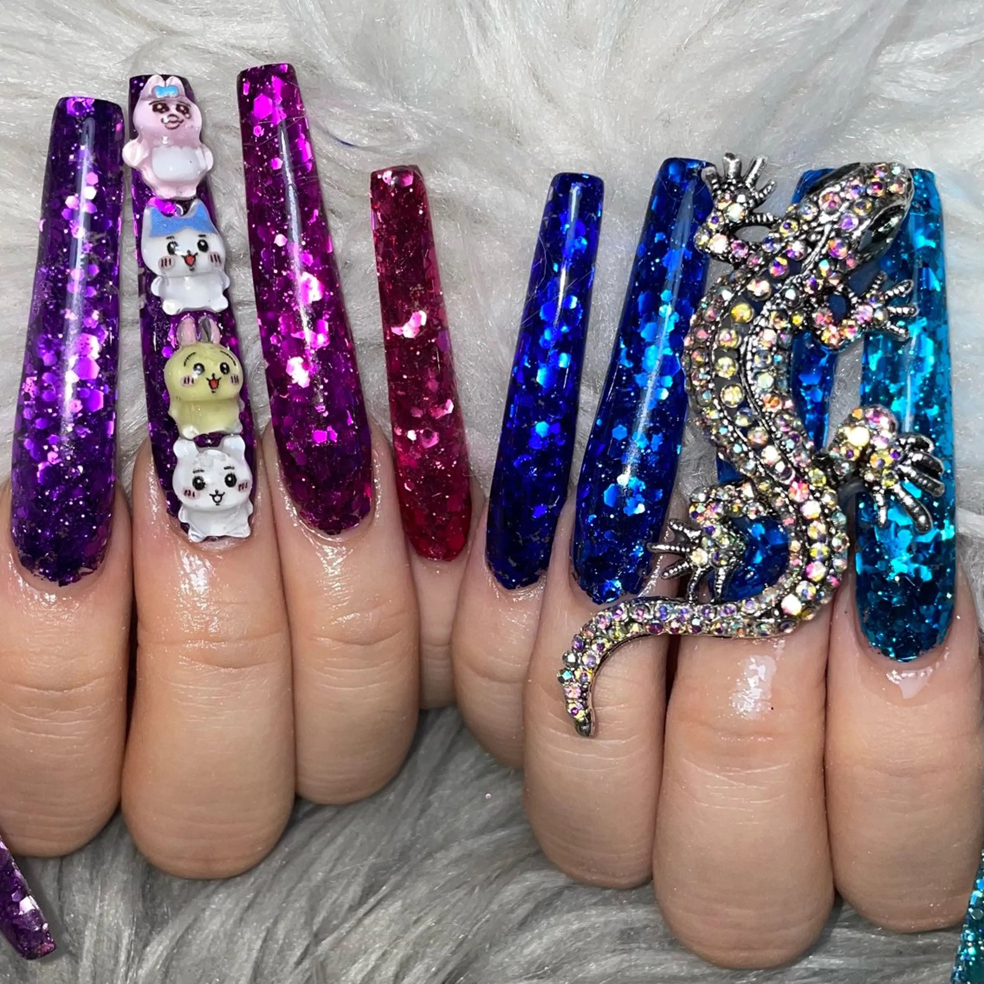 スカルプ1.5枚ワンカラー🩷🩵の写真