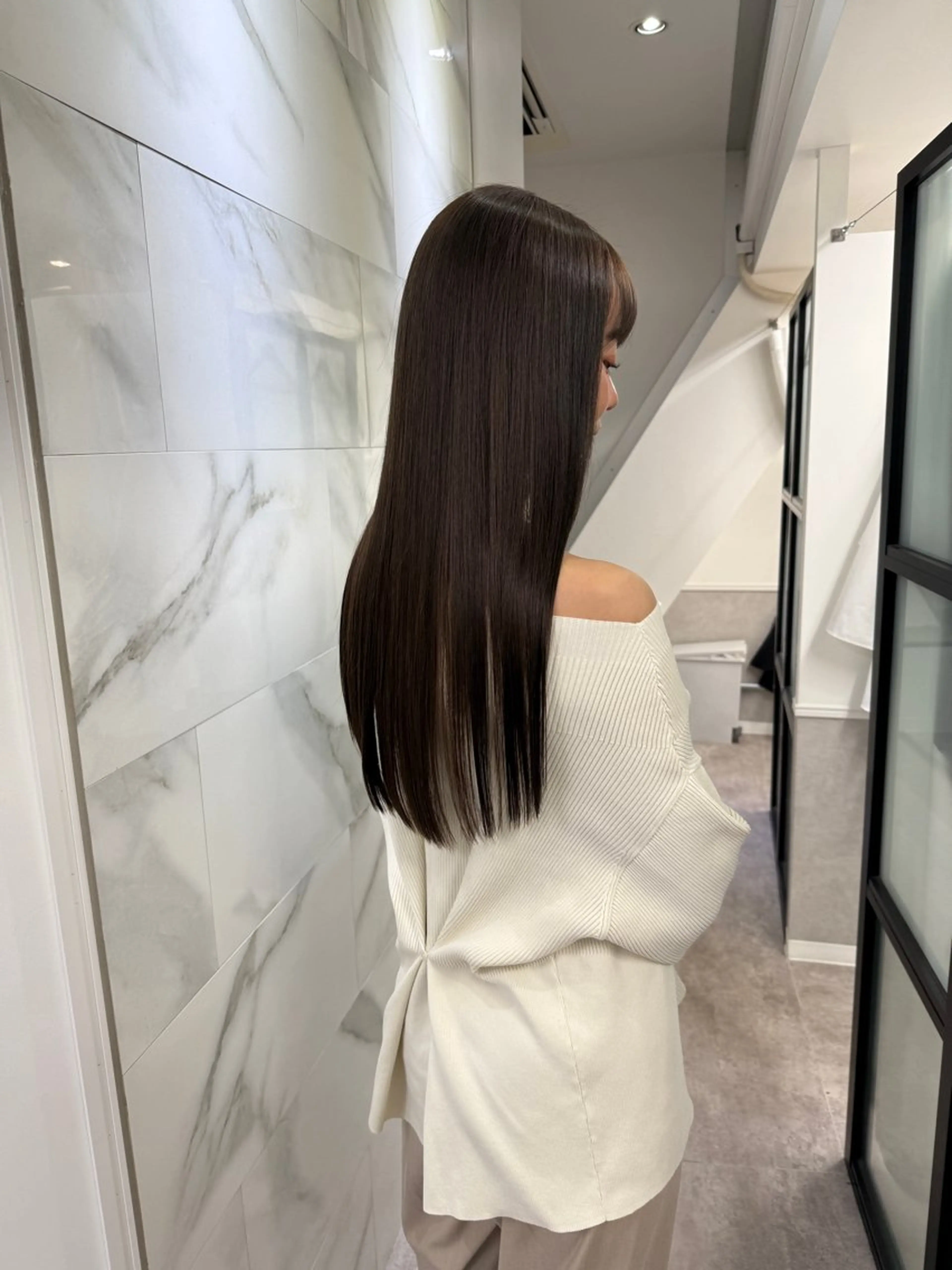 ロング カラー ヘアカラー トリートメント 🖱️透明感カラー ×髪質改善Rikyuのヘアスタイル