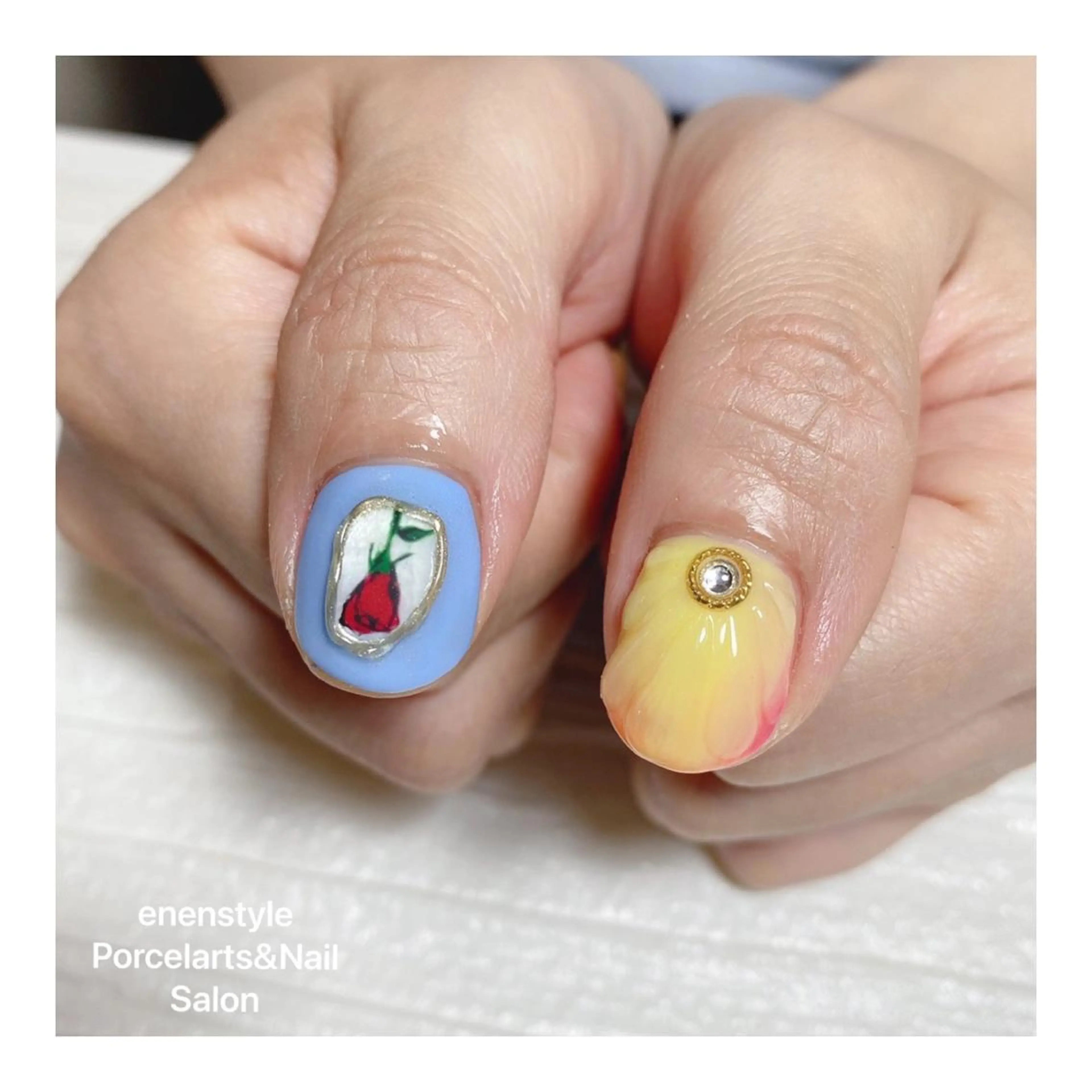 ショート ネイル ハンドネイル 👑enen style👑のネイルデザイン