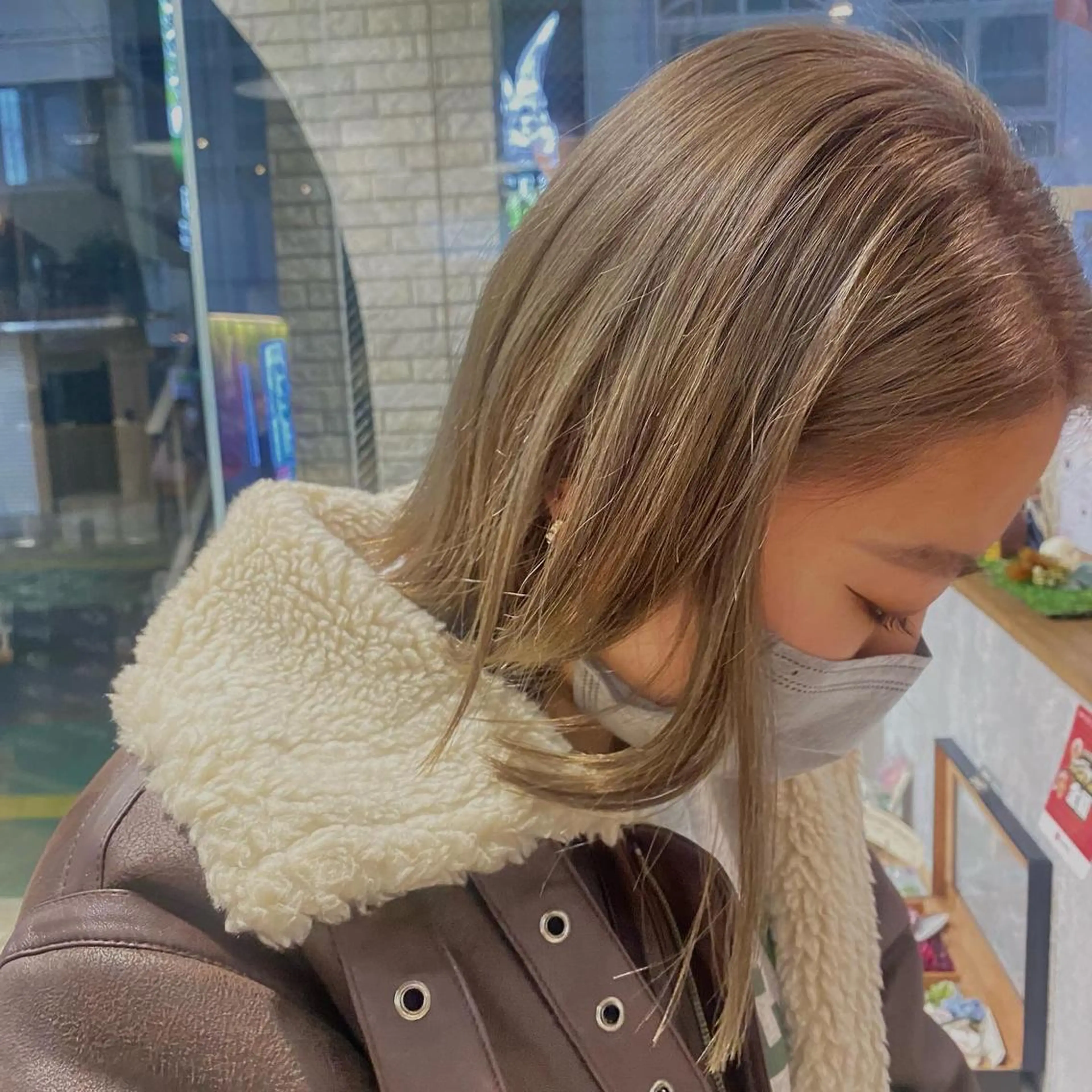 ショート カラー ベージュカラー ブリーチ rikako ✩ 大宮hips.*のヘアスタイル