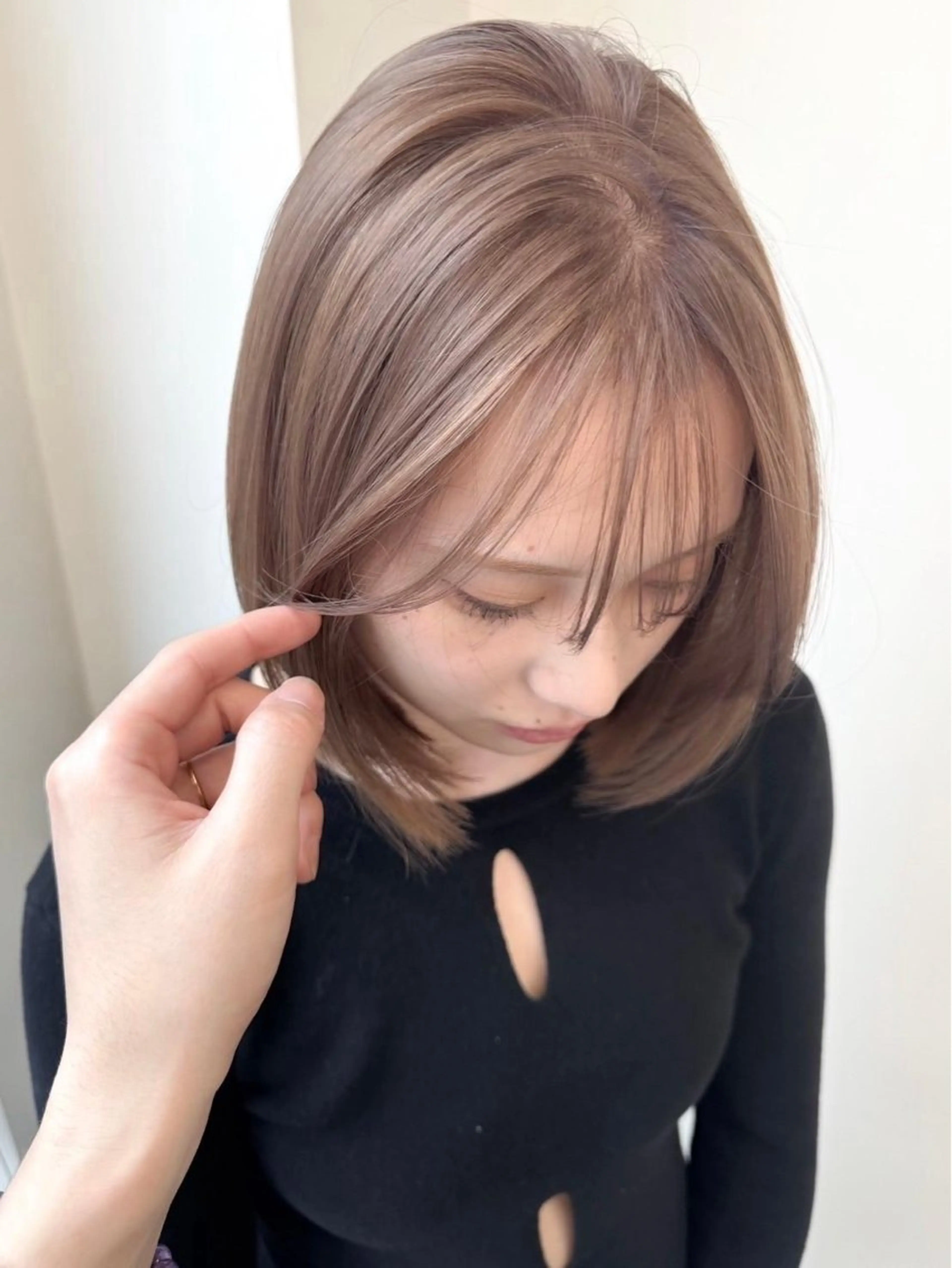 ショート カラー ショートボブ アディクシーカラー バレイヤージュ ブリーチ ケアブリーチ カット ヘアカラー JILBLAN京都 ショート/ハイライトのヘアスタイル