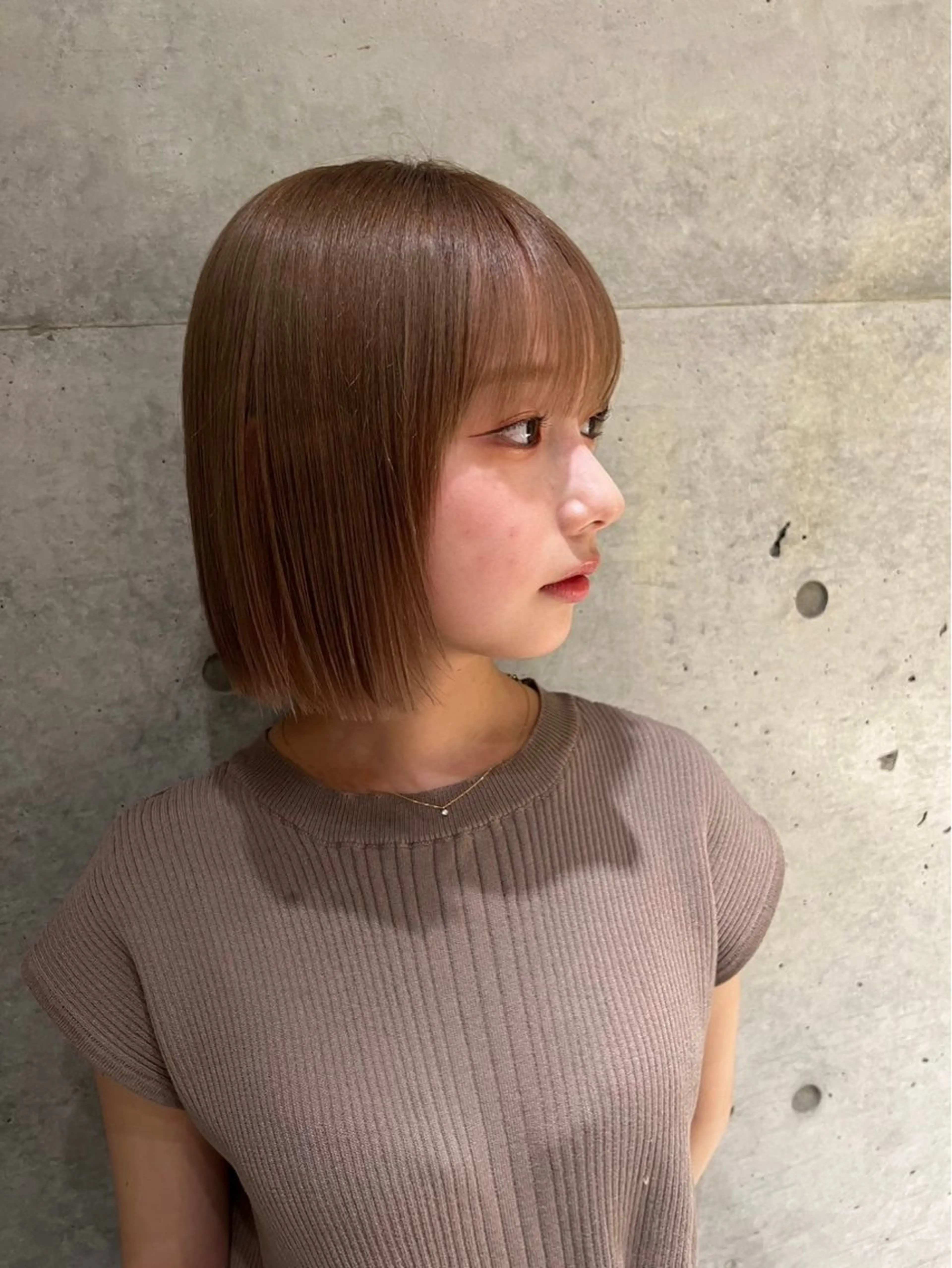 ミディアム カット ヘアカラー トリートメント ハルナ / 韓国ヘア♪のヘアスタイル