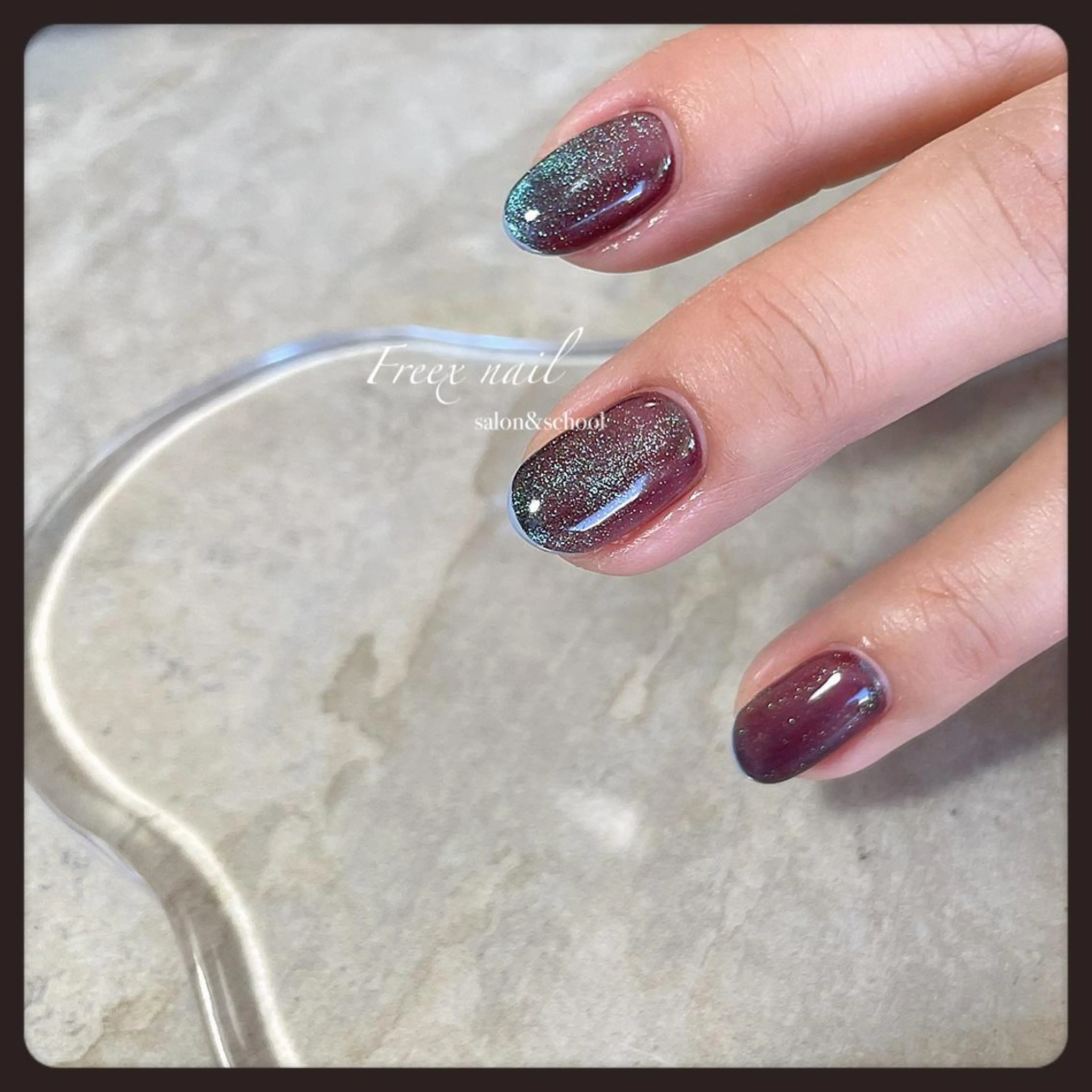 ネイル マグネットネイル ハンドネイル ハンドケア freex nail /ニュアンス/個性派のネイルデザイン