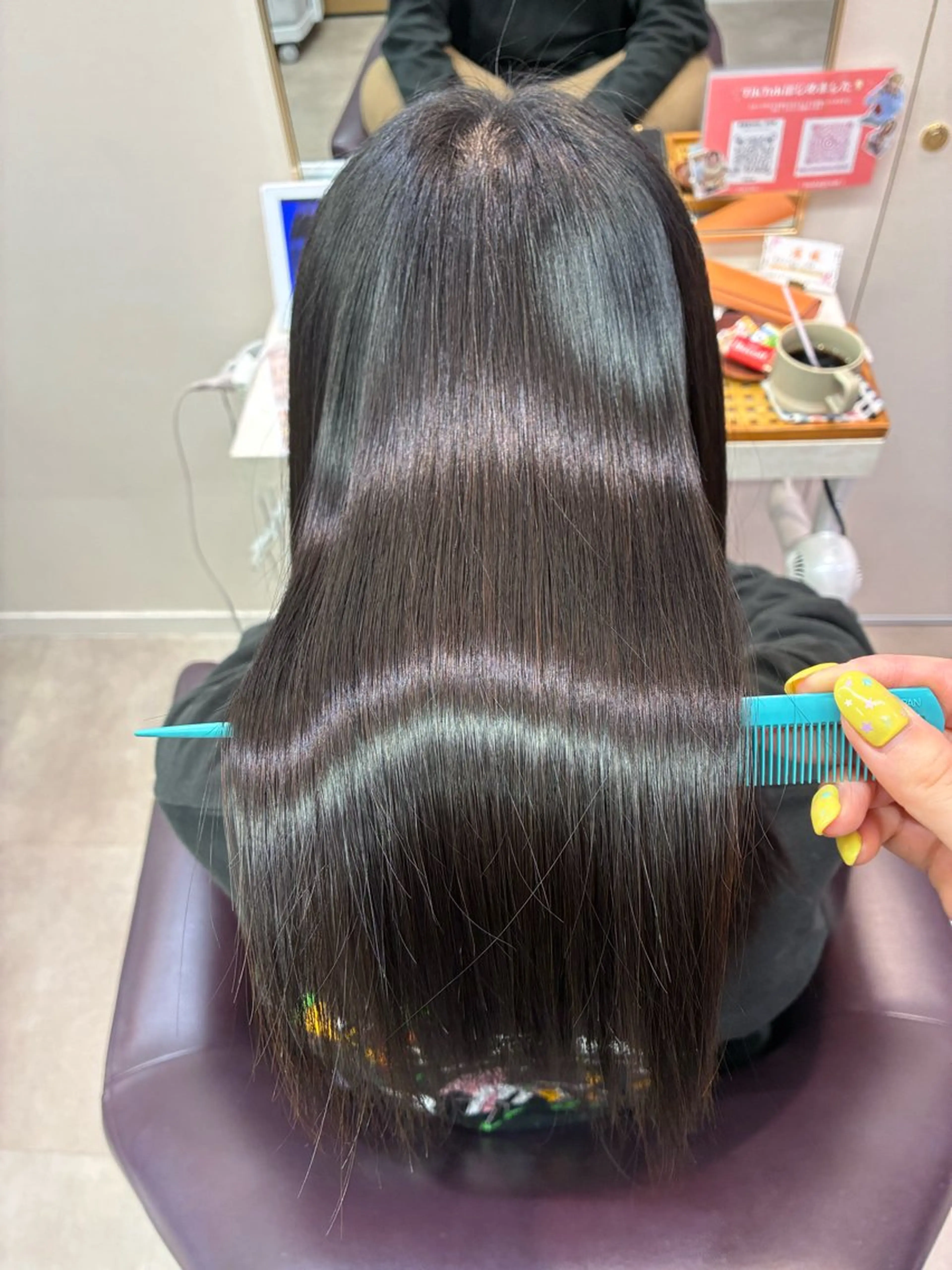 ロング 縮毛矯正 縮毛矯正/アレンジ FACE。ゆのんのヘアスタイル