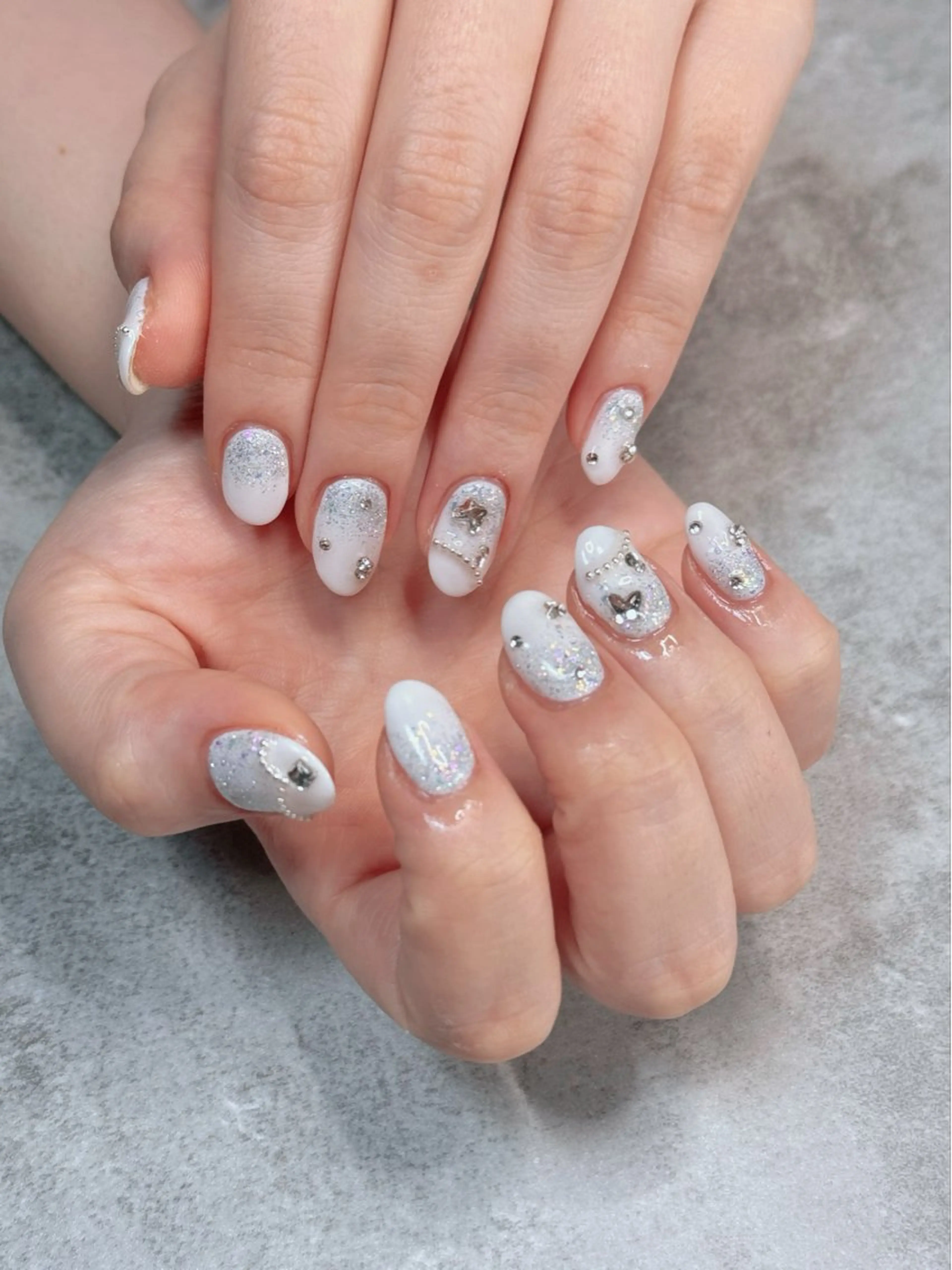 ネイル アートネイル オーロラネイル チークネイル フレンチネイル ジェルネイル nail sideraのネイルデザイン