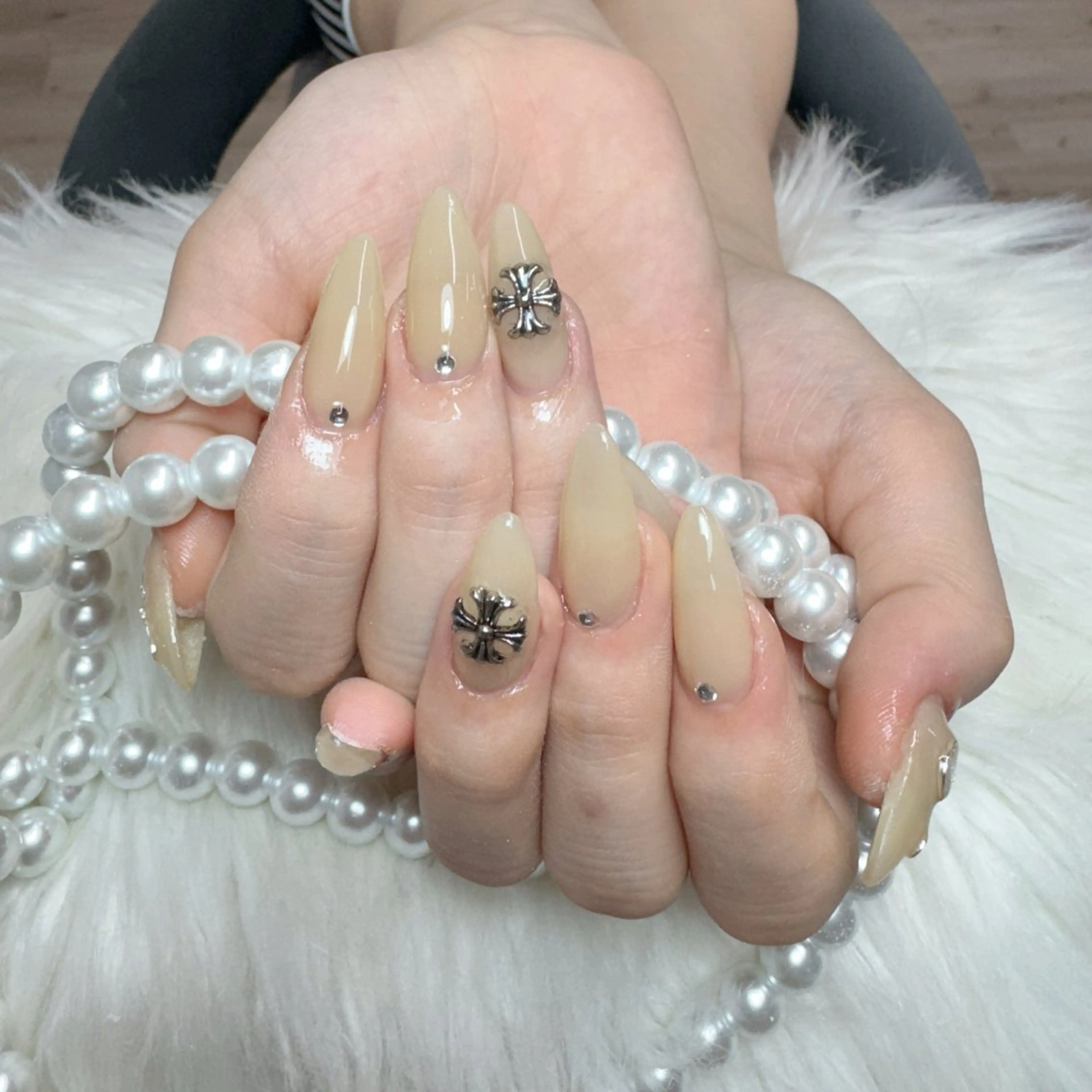 ネイル ハンドネイル 🎀nana🫧 ワンホンネイル🎀のネイルデザイン