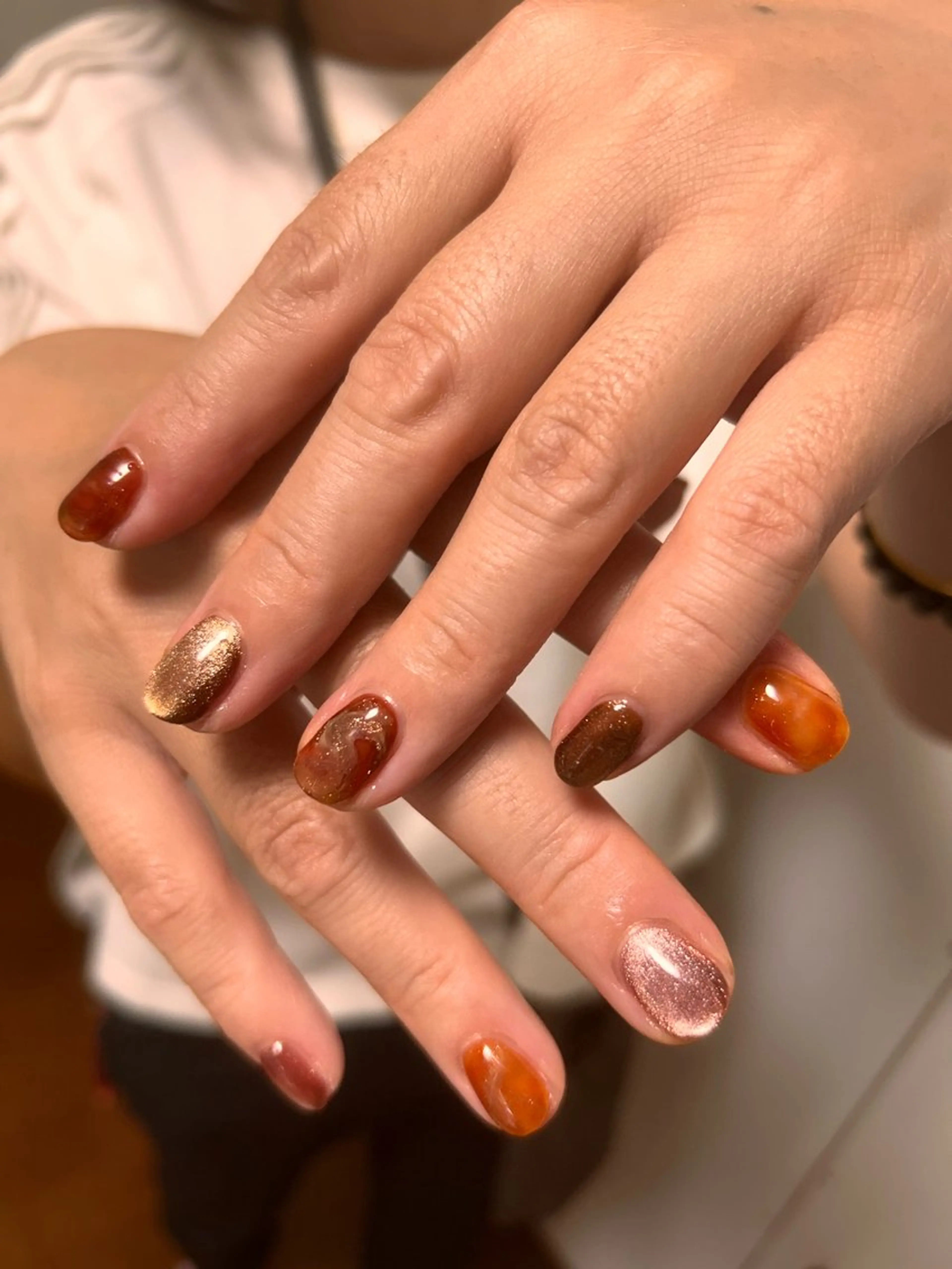 ネイル べっ甲ネイル オフィスネイル Cute Tips nailのネイルデザイン