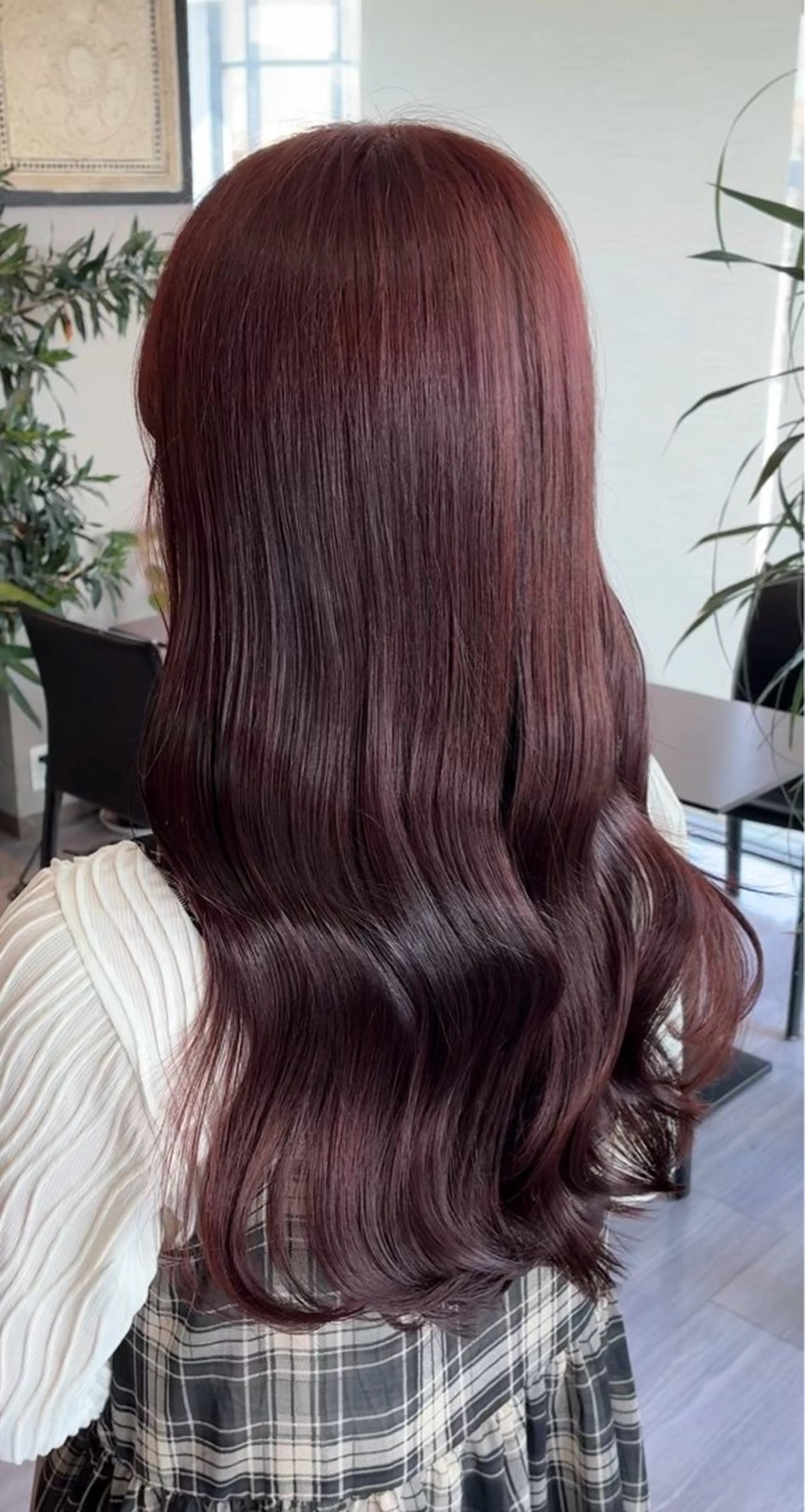 ロング カラー ブリーチ ブラウンカラー ダブルカラー ブリーチなしカラー レッドカラー ヘアカラー arika もえのヘアスタイル